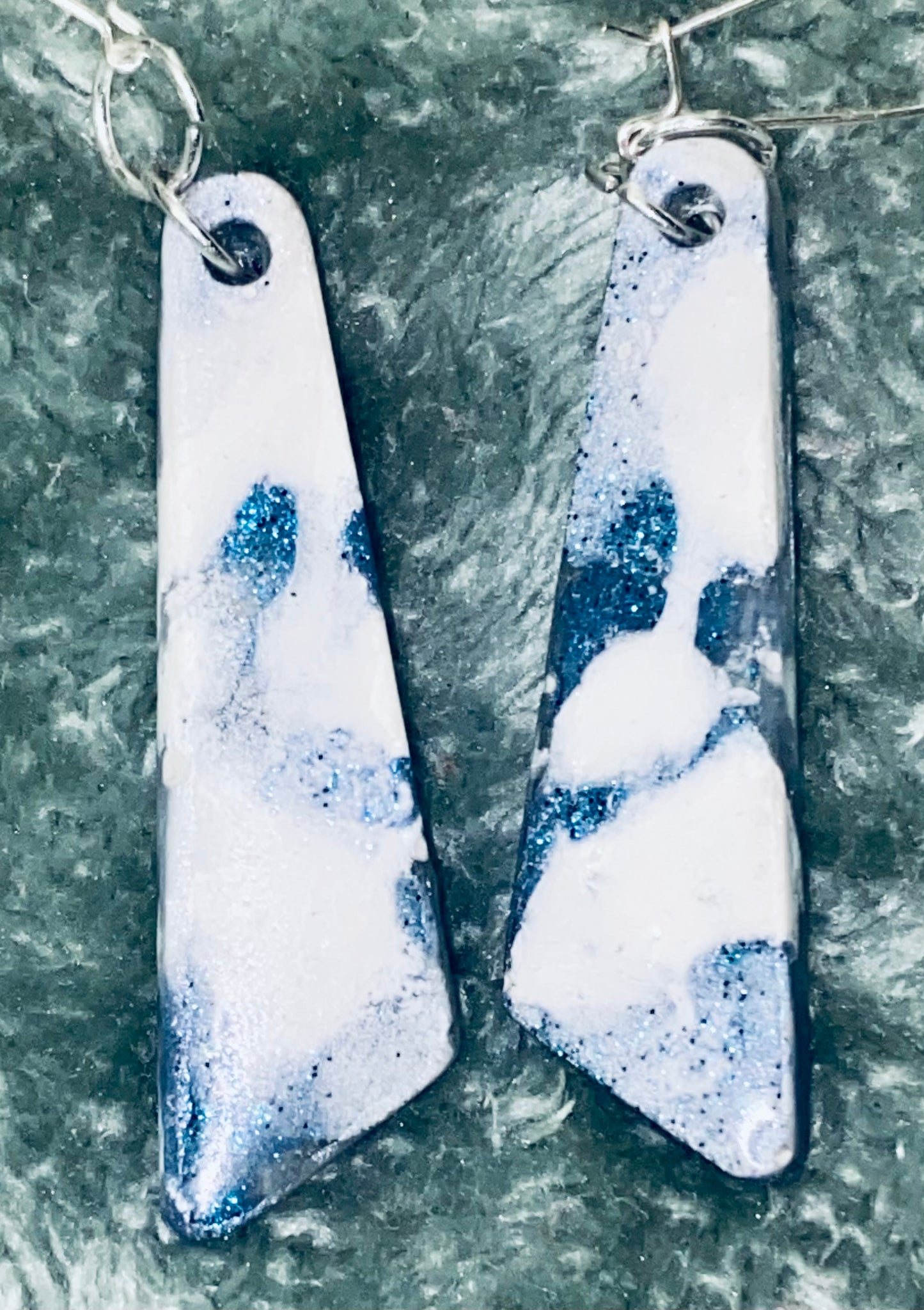 Resin Earrings w/Silver Plated Wires.