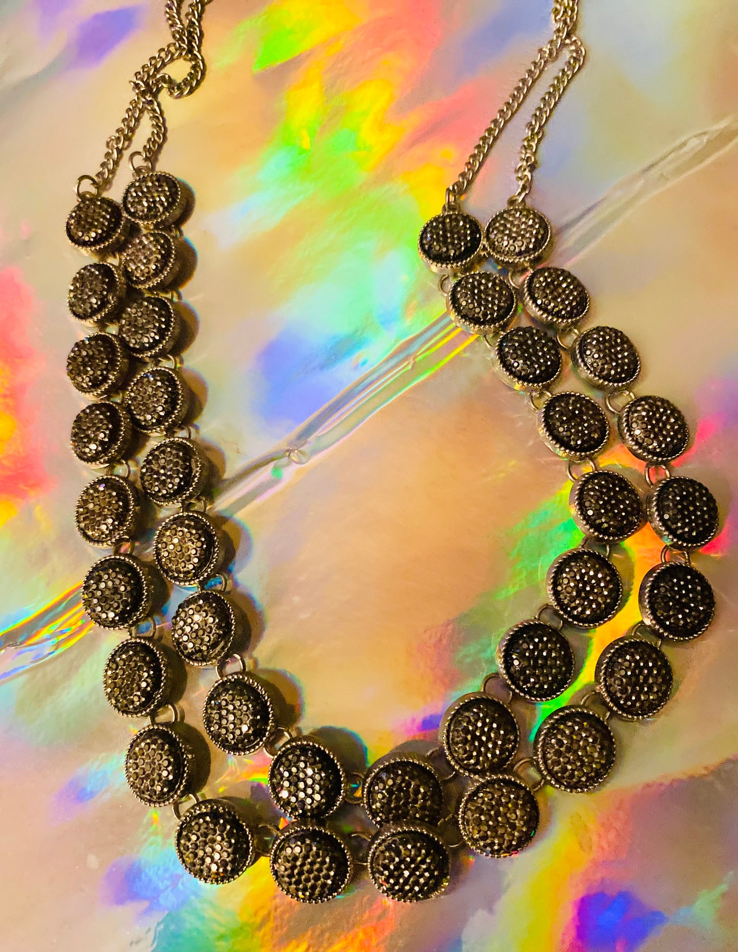 Faux Marcasite Vintage Necklace