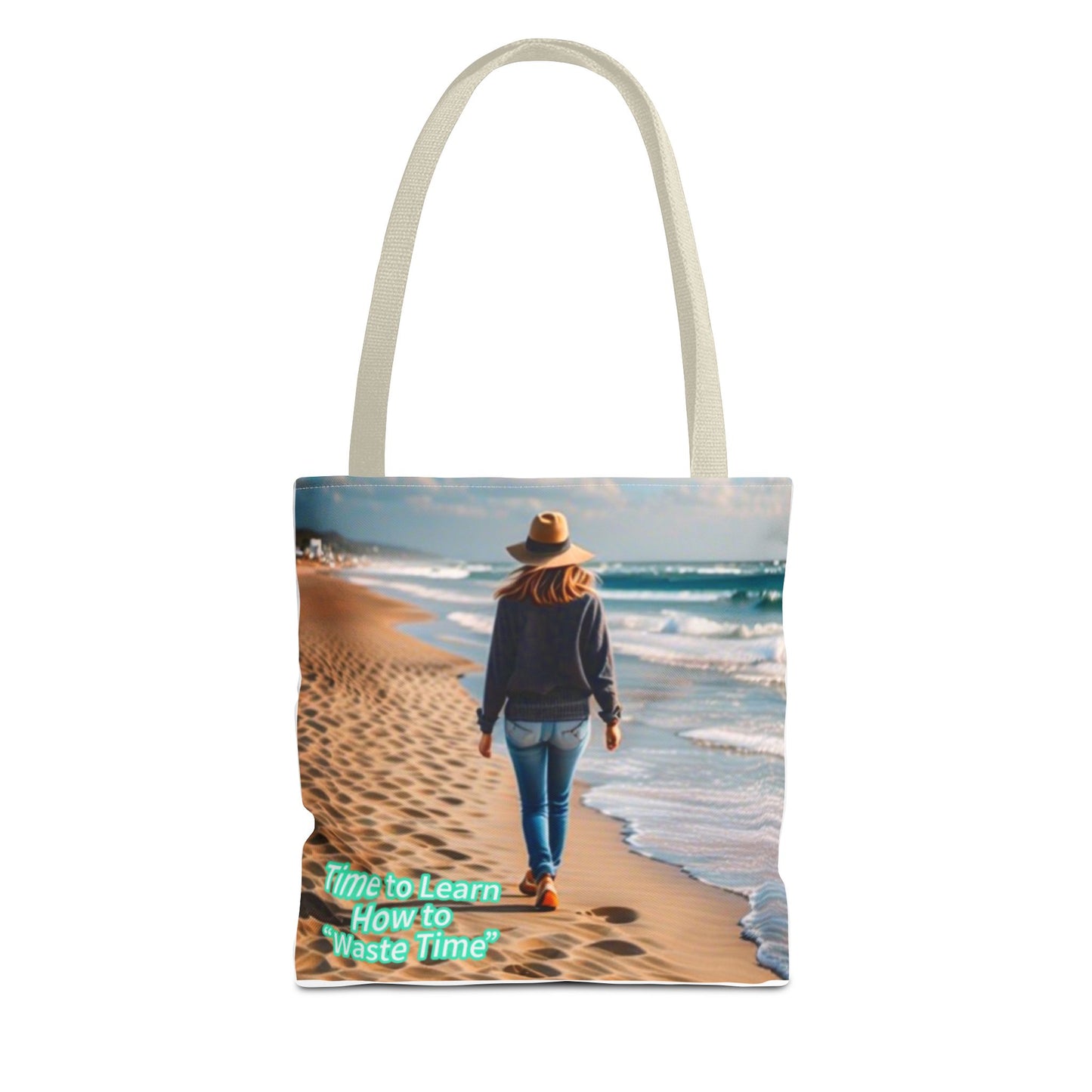 Beach Life Tote Bag, Casual Shopper Bag, Vacation Essential, Eco-Friendly Carryall, Gift for Wanderlusters, Inspirational Quote Bag