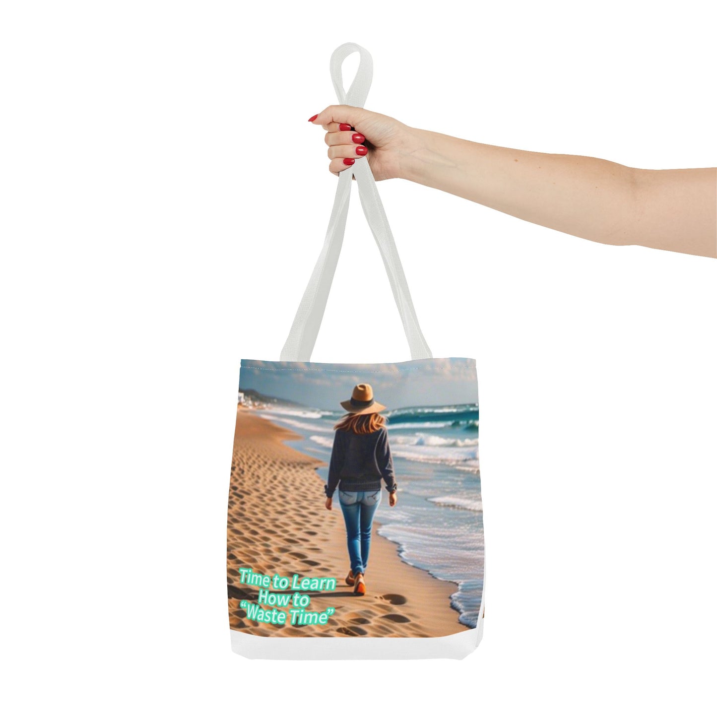 Beach Life Tote Bag, Casual Shopper Bag, Vacation Essential, Eco-Friendly Carryall, Gift for Wanderlusters, Inspirational Quote Bag