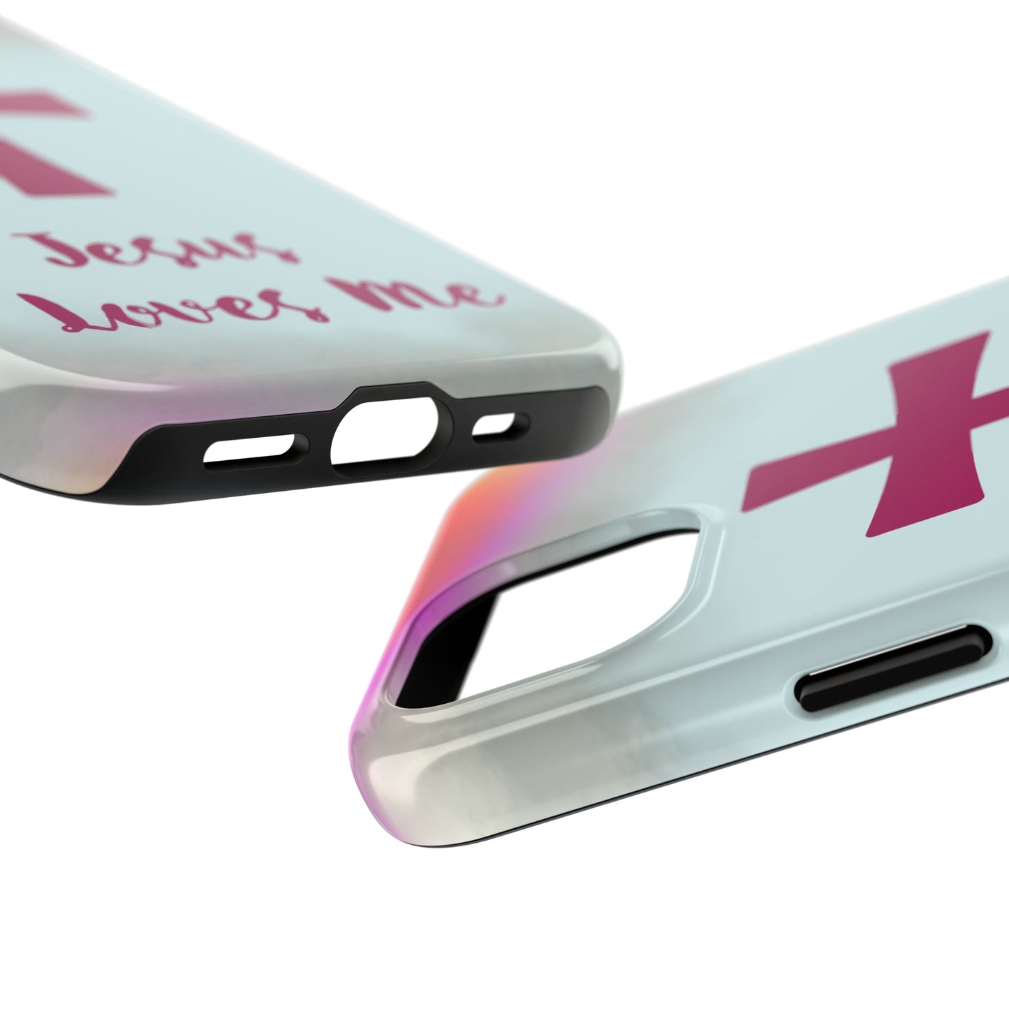 Faith-Inspired Tough Phone Case - Jesus Loves Me Design, Durable Case, Gift for Believers, Inspirational