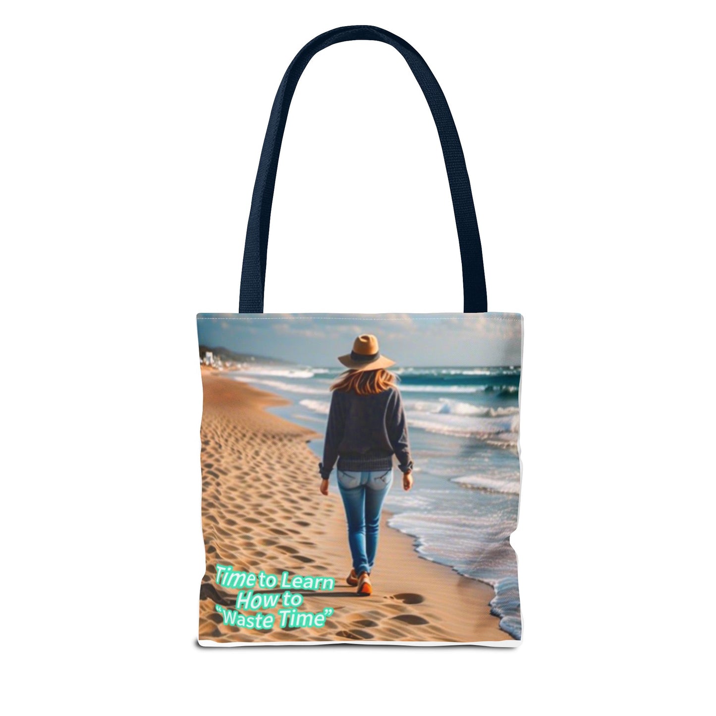Beach Life Tote Bag, Casual Shopper Bag, Vacation Essential, Eco-Friendly Carryall, Gift for Wanderlusters, Inspirational Quote Bag