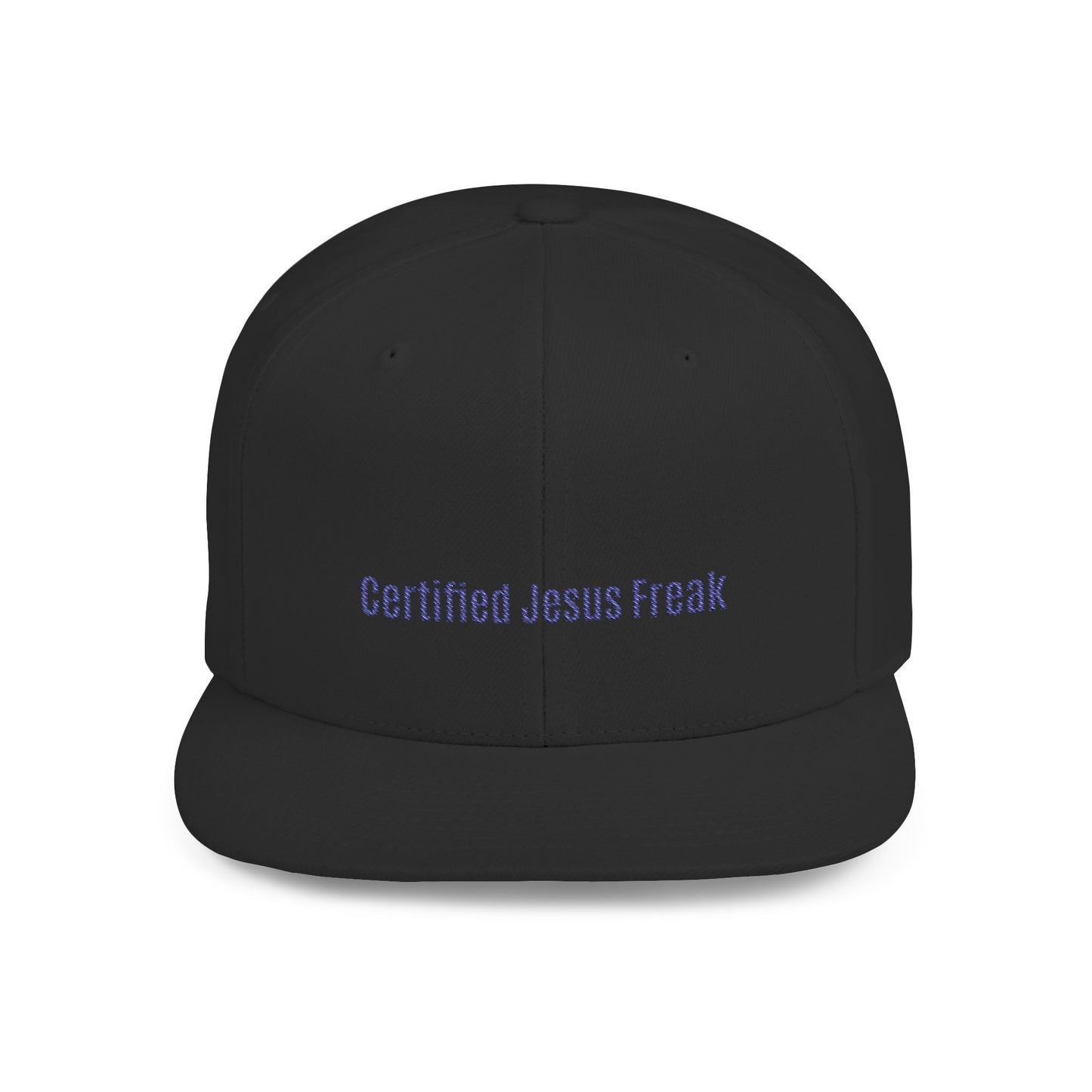 Certified Jesus Freak Flat Bill Snapback Hat