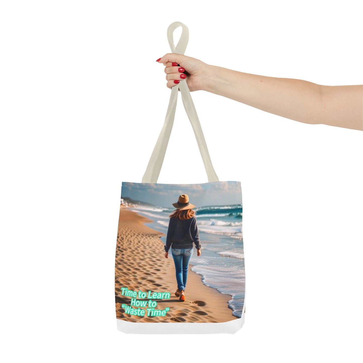 Beach Life Tote Bag, Casual Shopper Bag, Vacation Essential, Eco-Friendly Carryall, Gift for Wanderlusters, Inspirational Quote Bag