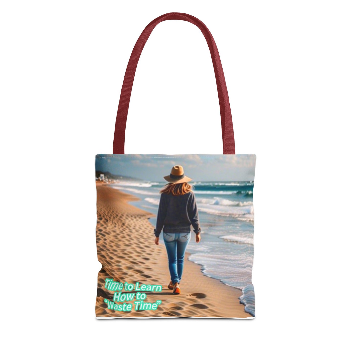 Beach Life Tote Bag, Casual Shopper Bag, Vacation Essential, Eco-Friendly Carryall, Gift for Wanderlusters, Inspirational Quote Bag