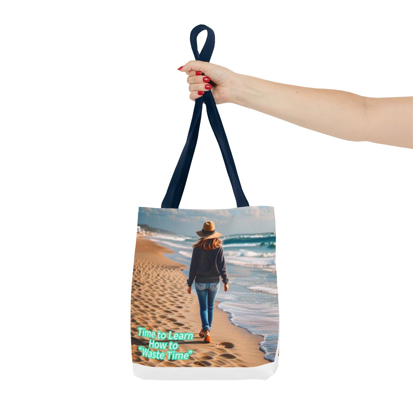 Beach Life Tote Bag, Casual Shopper Bag, Vacation Essential, Eco-Friendly Carryall, Gift for Wanderlusters, Inspirational Quote Bag