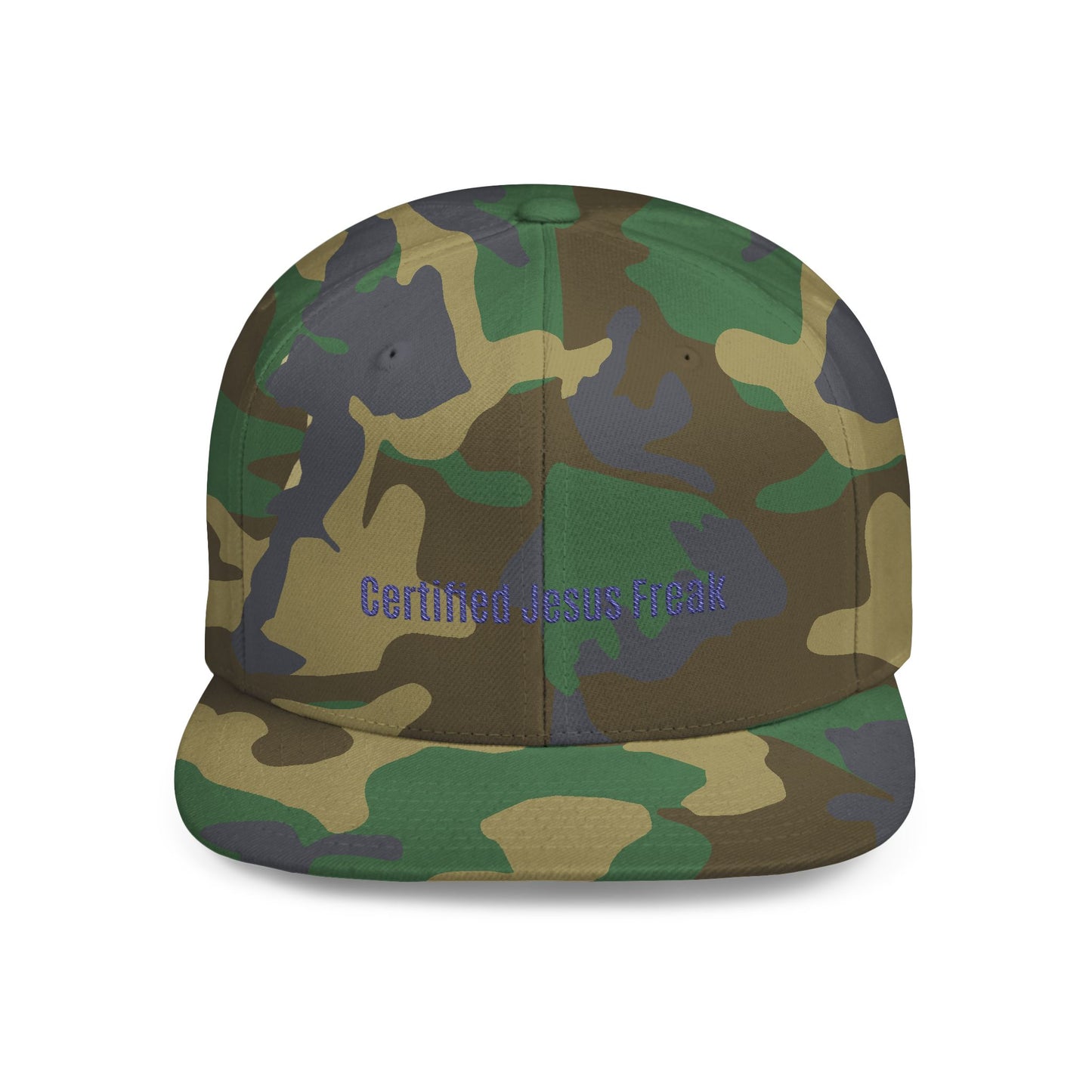 Certified Jesus Freak Flat Bill Snapback Hat