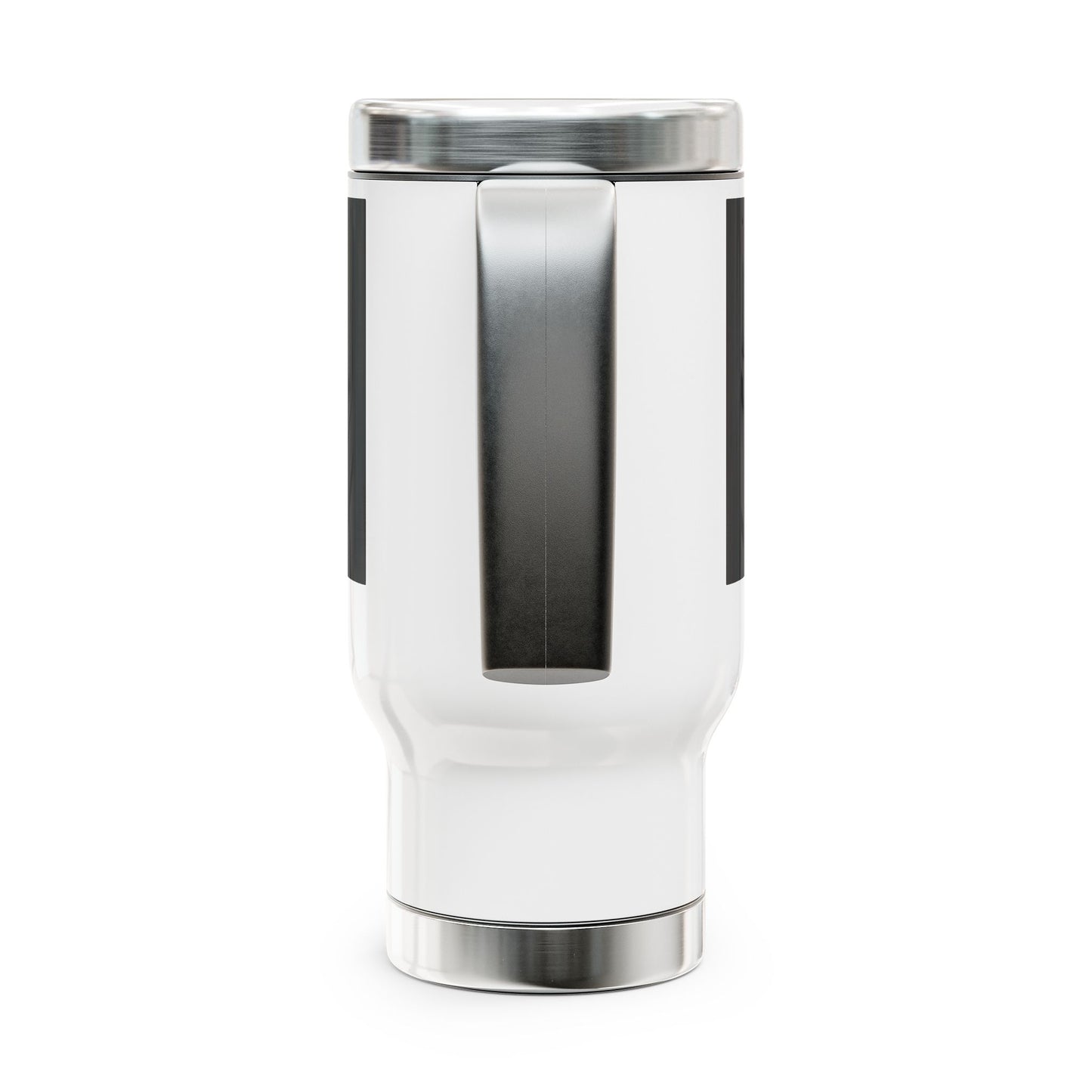 Stainless Steel Travel Mug with Handle, "I Wish He Was Gone Fishing!" | Funny Coffee Mug
