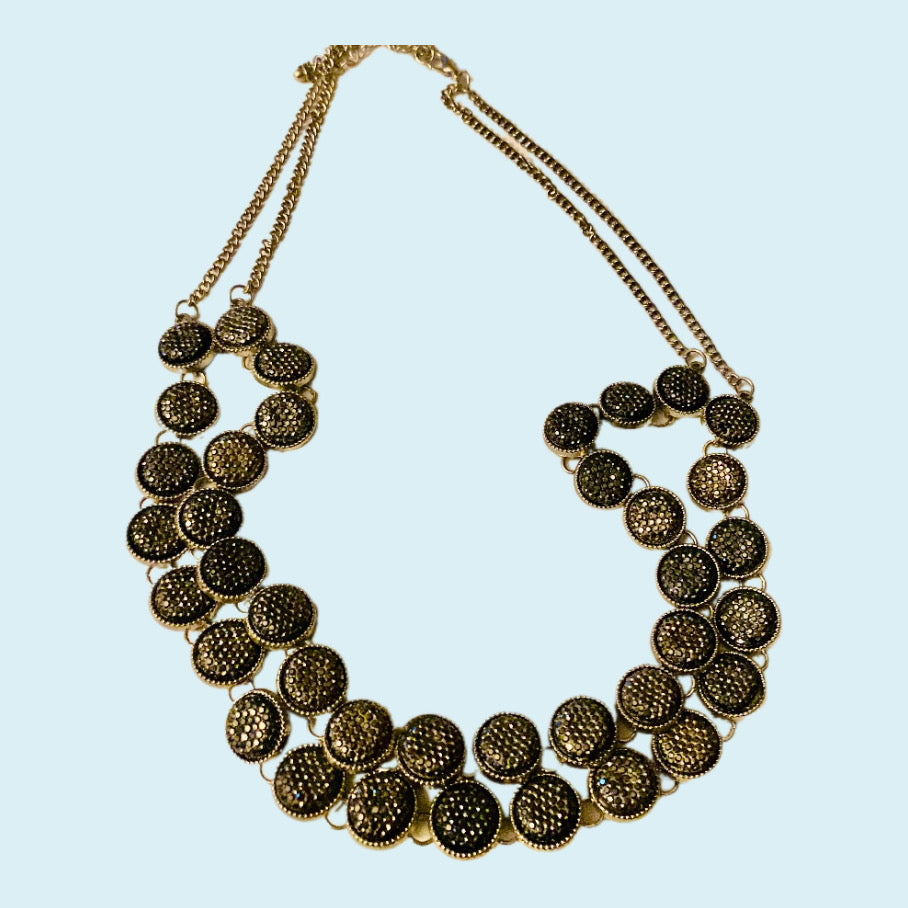 Faux Marcasite Vintage Necklace