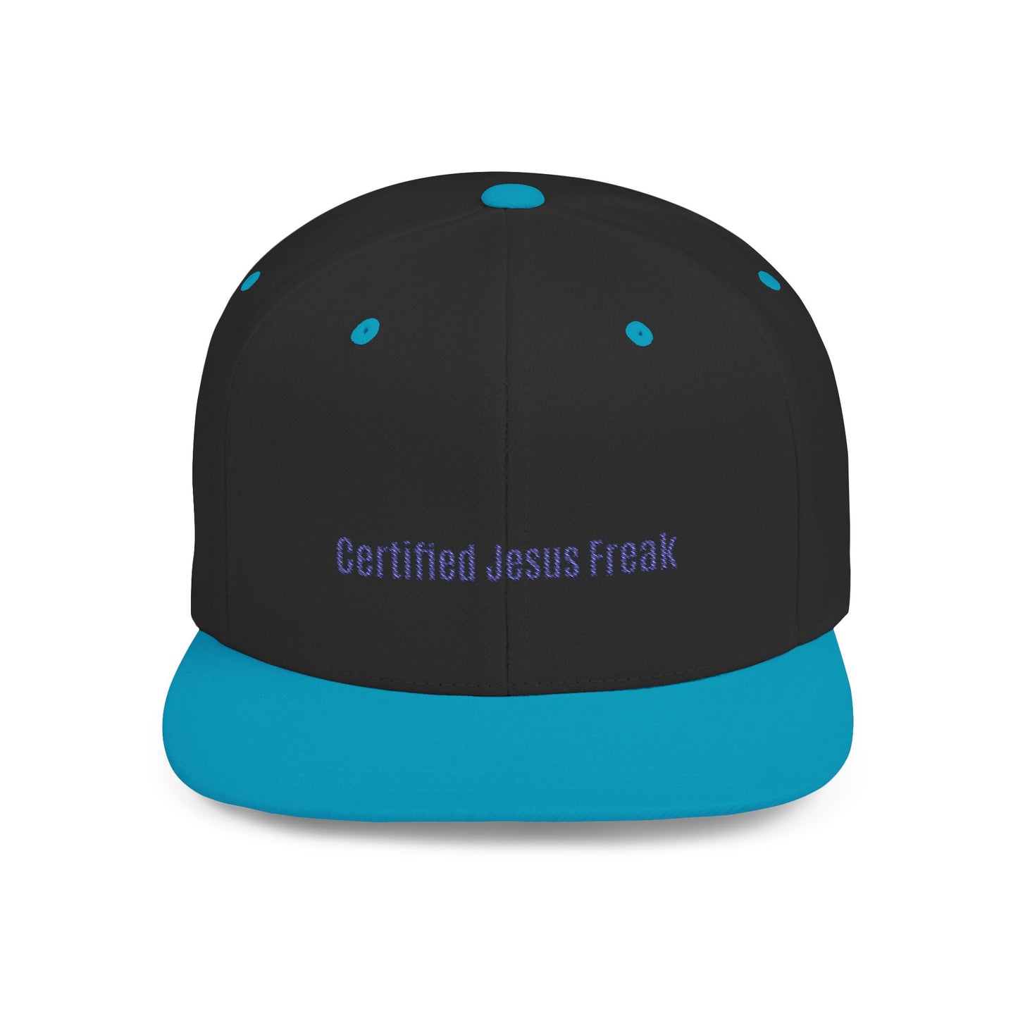 Certified Jesus Freak Flat Bill Snapback Hat