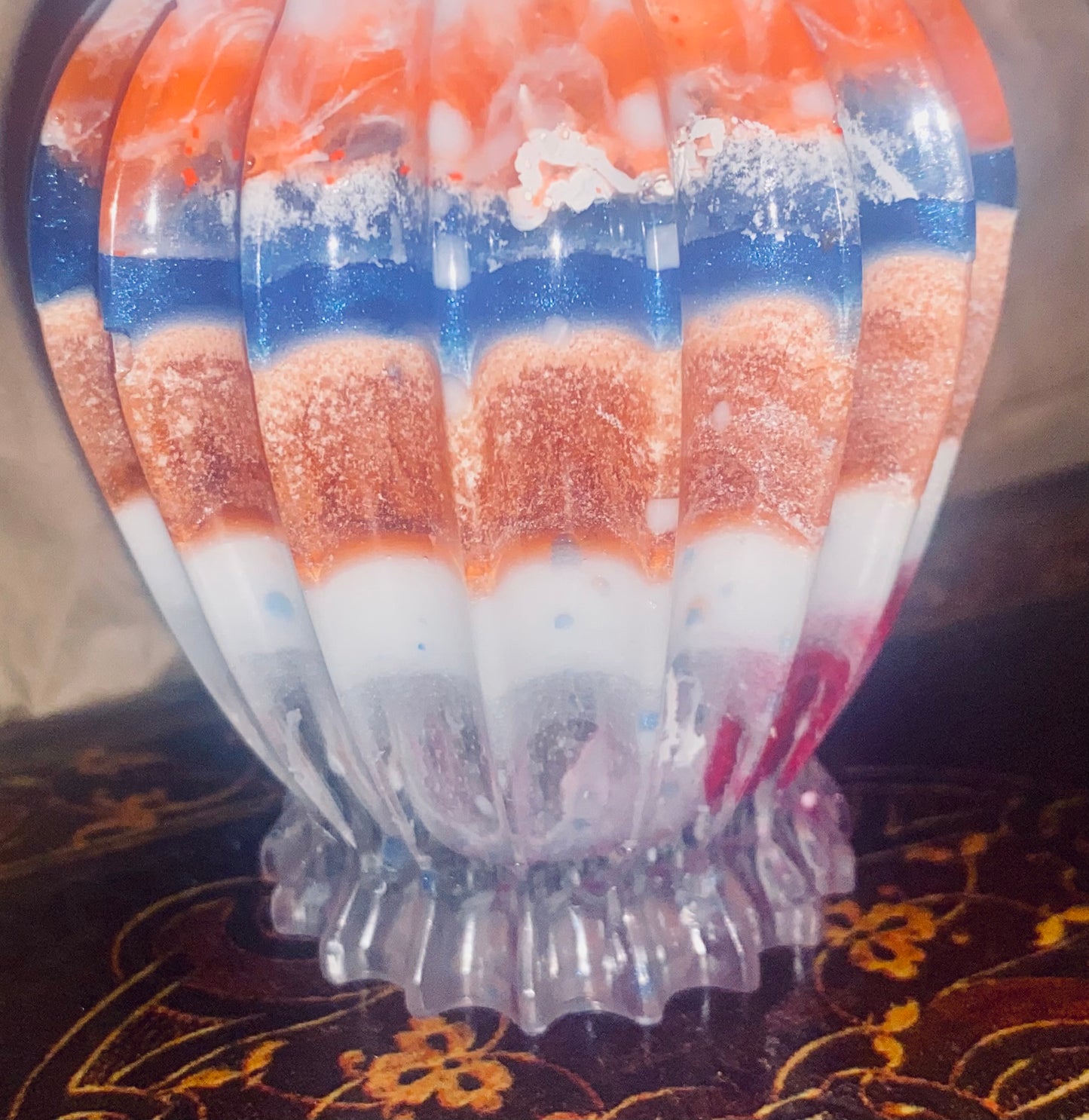 Colorful Resin Vase w/Lid