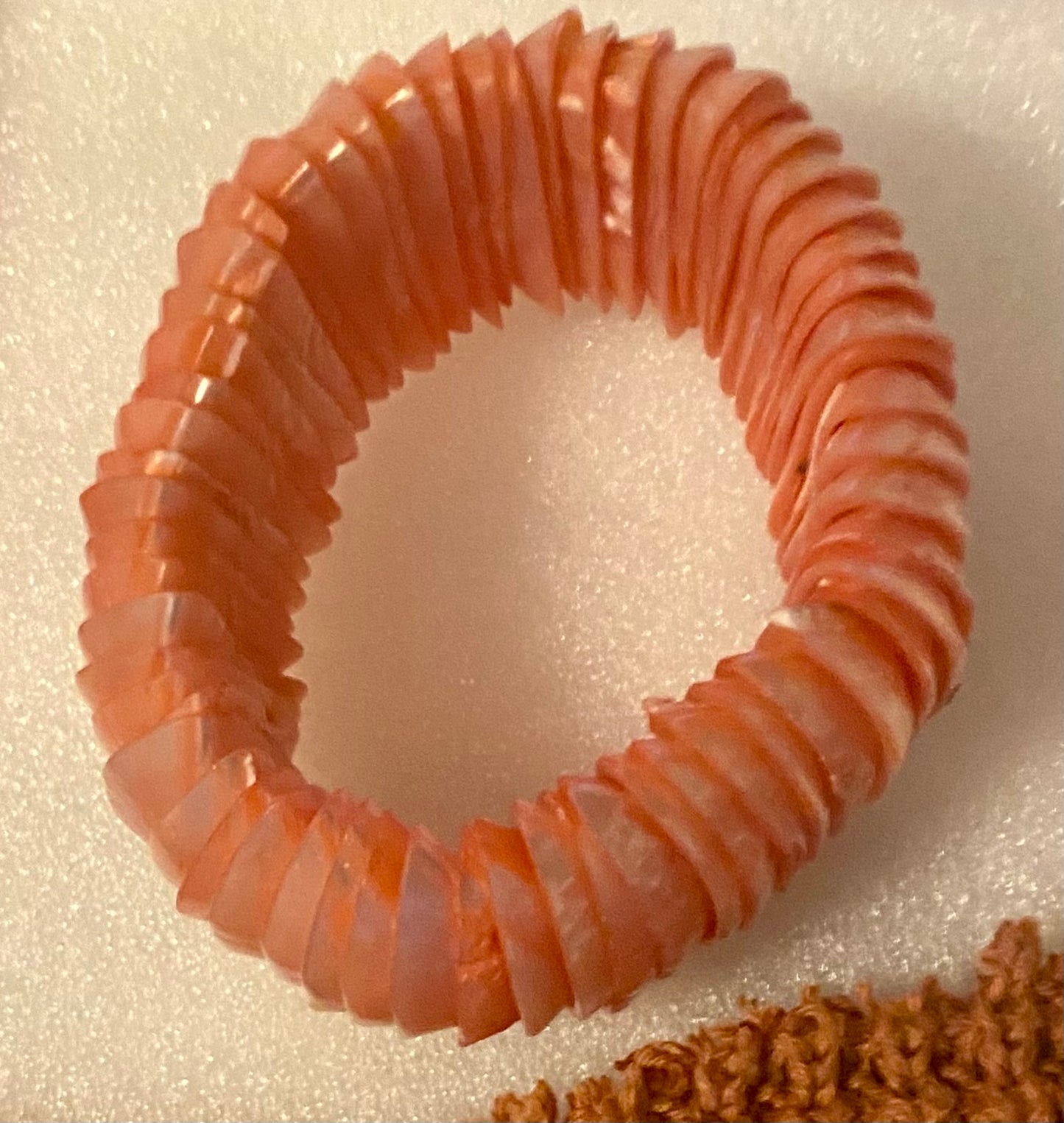 Dyed Pink Mother of Pearl Bracelet