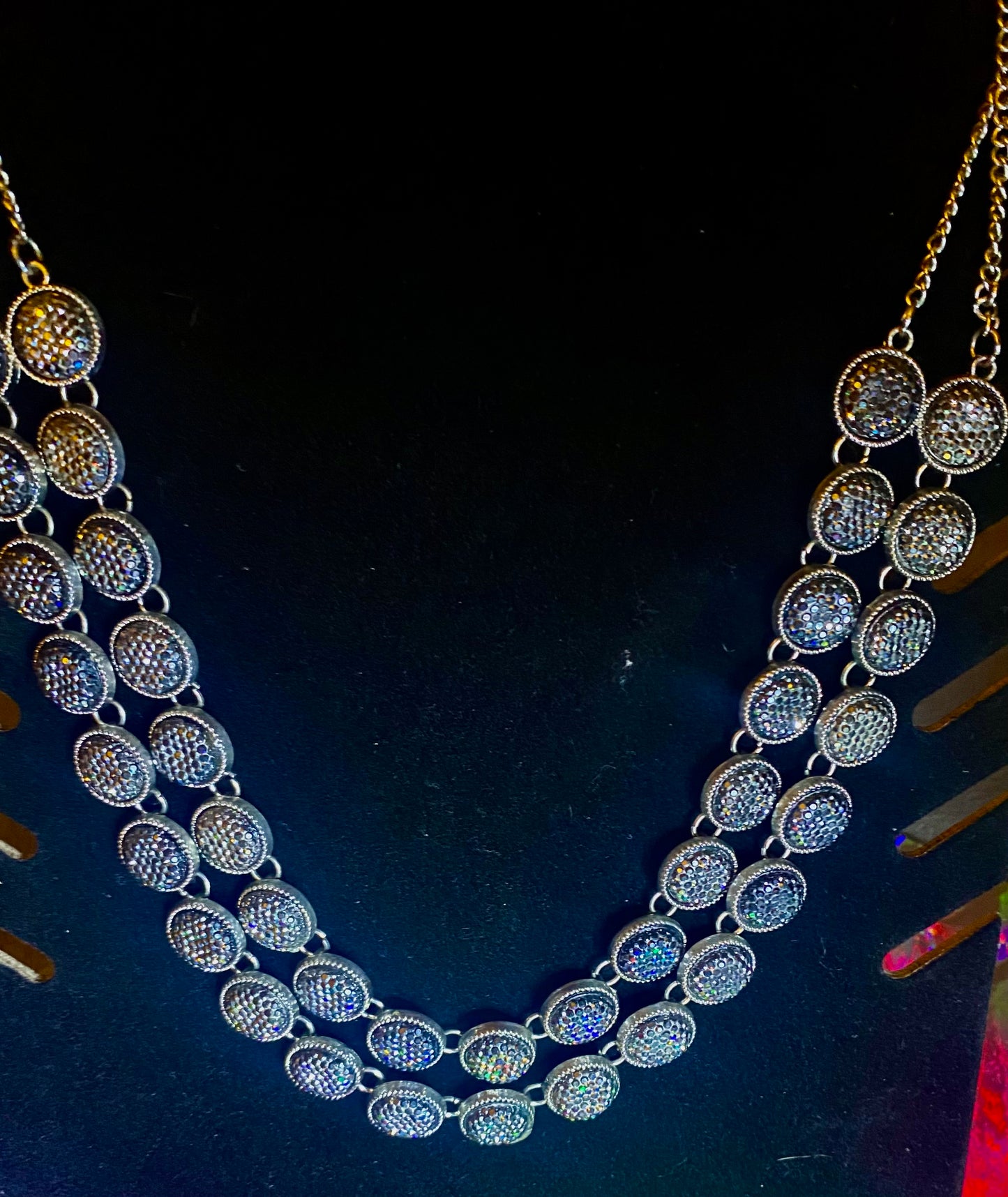 Faux Marcasite Vintage Necklace