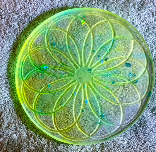 Bright Green Resin Trivet