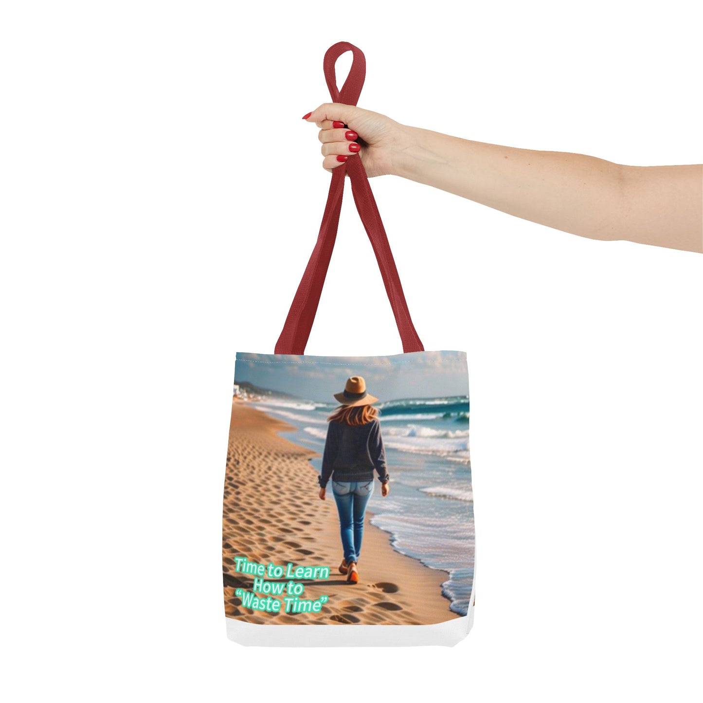 Beach Life Tote Bag, Casual Shopper Bag, Vacation Essential, Eco-Friendly Carryall, Gift for Wanderlusters, Inspirational Quote Bag