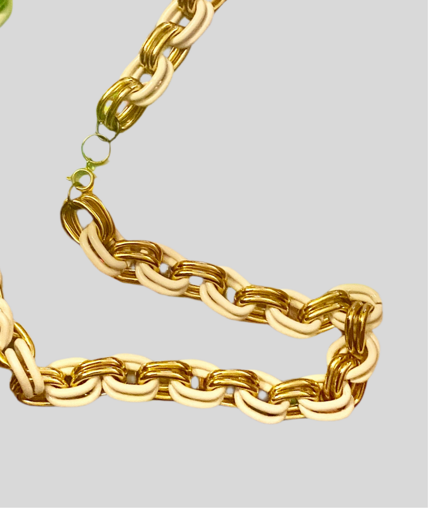 Gold & White Chunky Necklace
