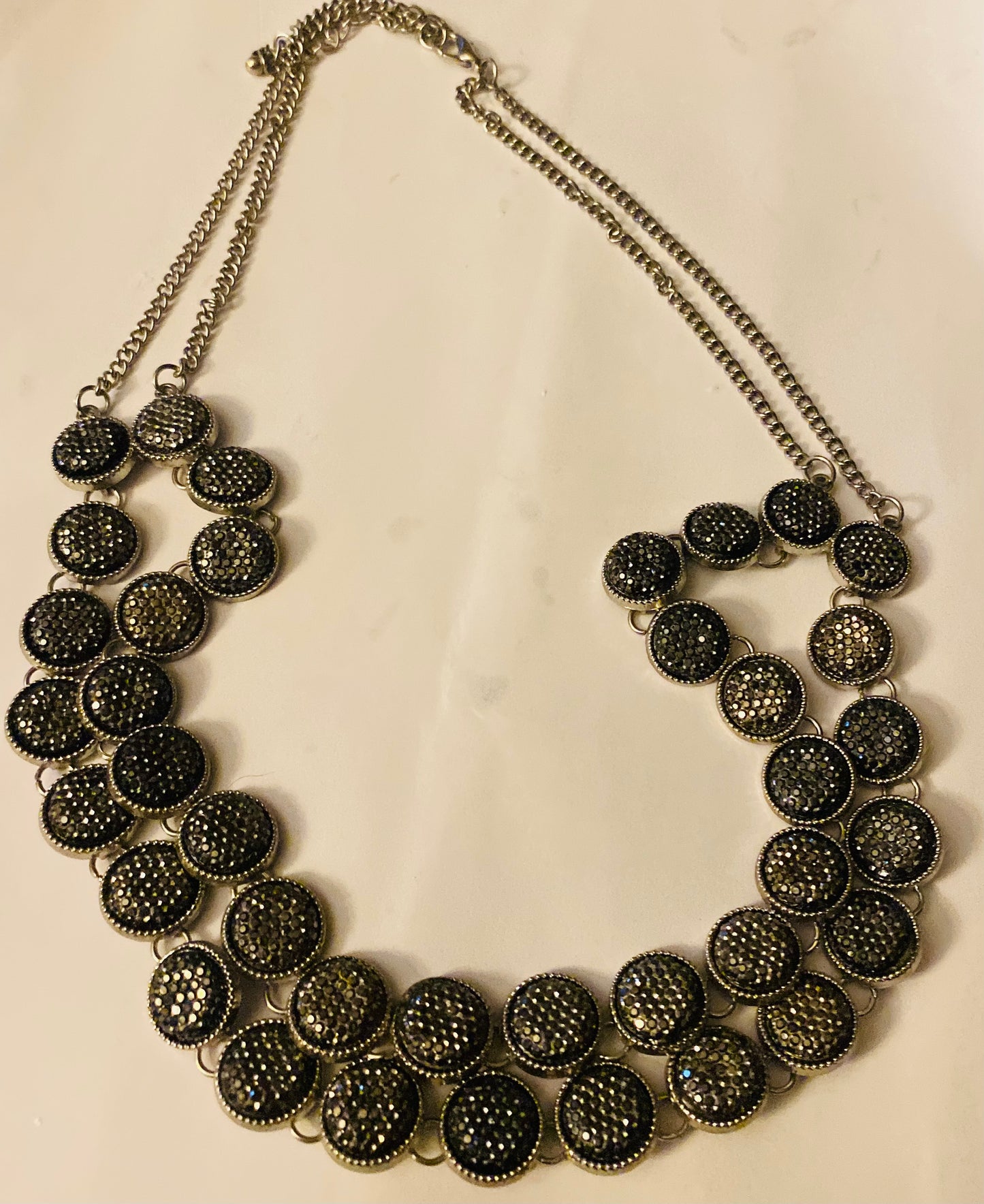 Faux Marcasite Vintage Necklace