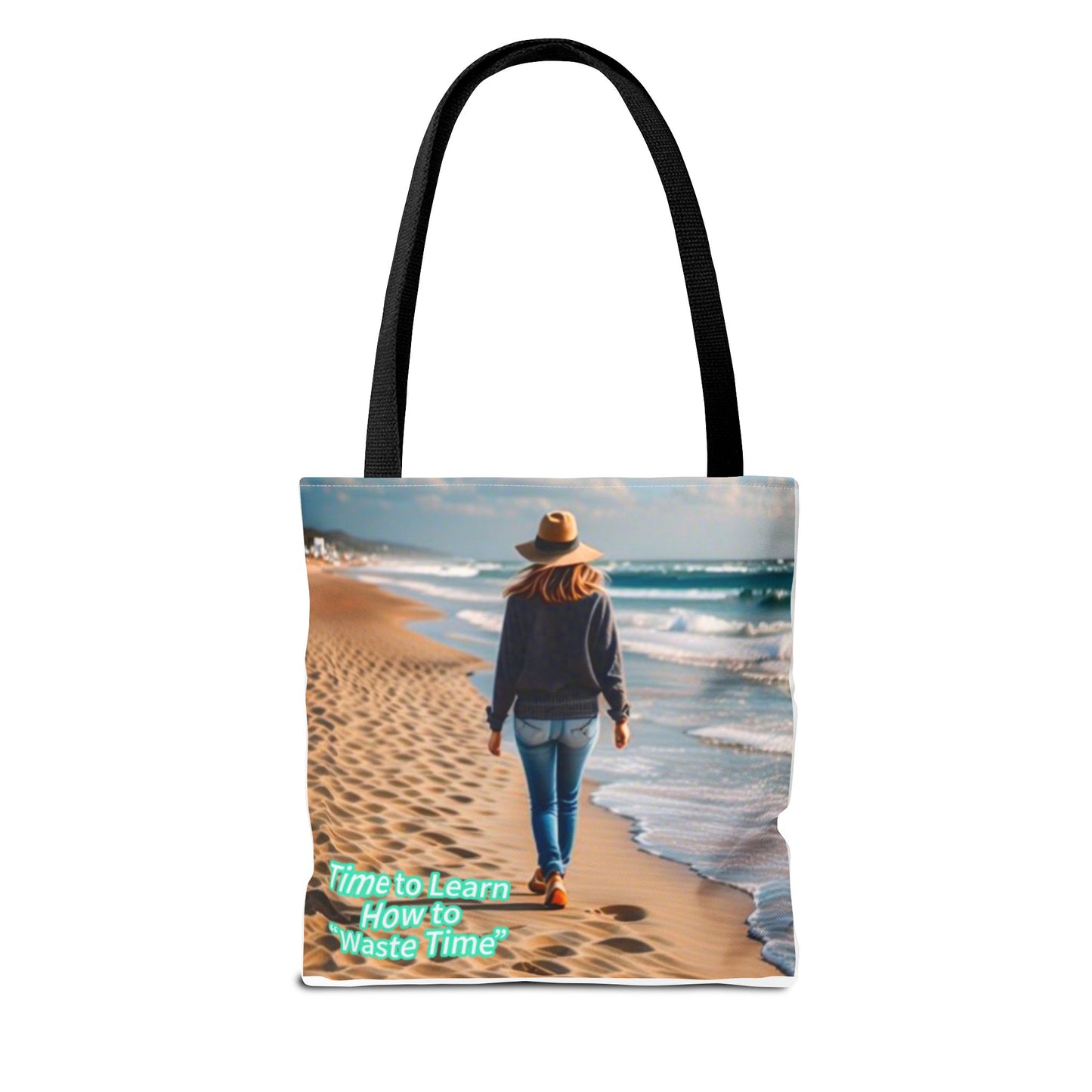 Beach Life Tote Bag, Casual Shopper Bag, Vacation Essential, Eco-Friendly Carryall, Gift for Wanderlusters, Inspirational Quote Bag