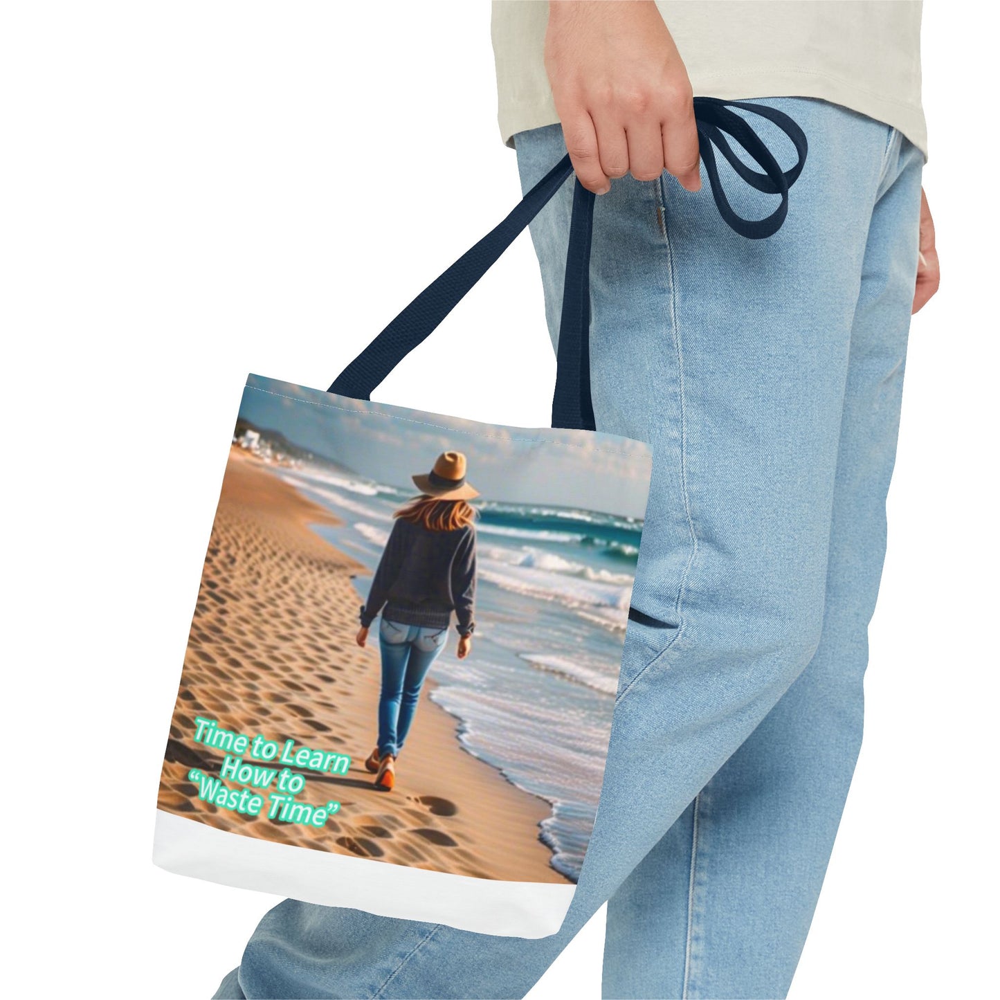 Beach Life Tote Bag, Casual Shopper Bag, Vacation Essential, Eco-Friendly Carryall, Gift for Wanderlusters, Inspirational Quote Bag