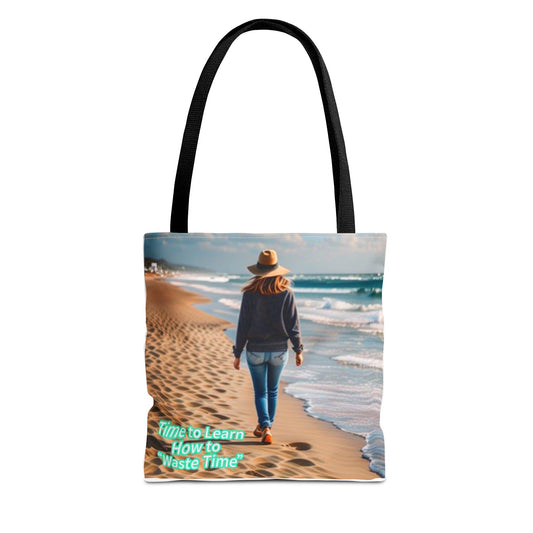 Beach Life Tote Bag, Casual Shopper Bag, Vacation Essential, Eco-Friendly Carryall, Gift for Wanderlusters, Inspirational Quote Bag
