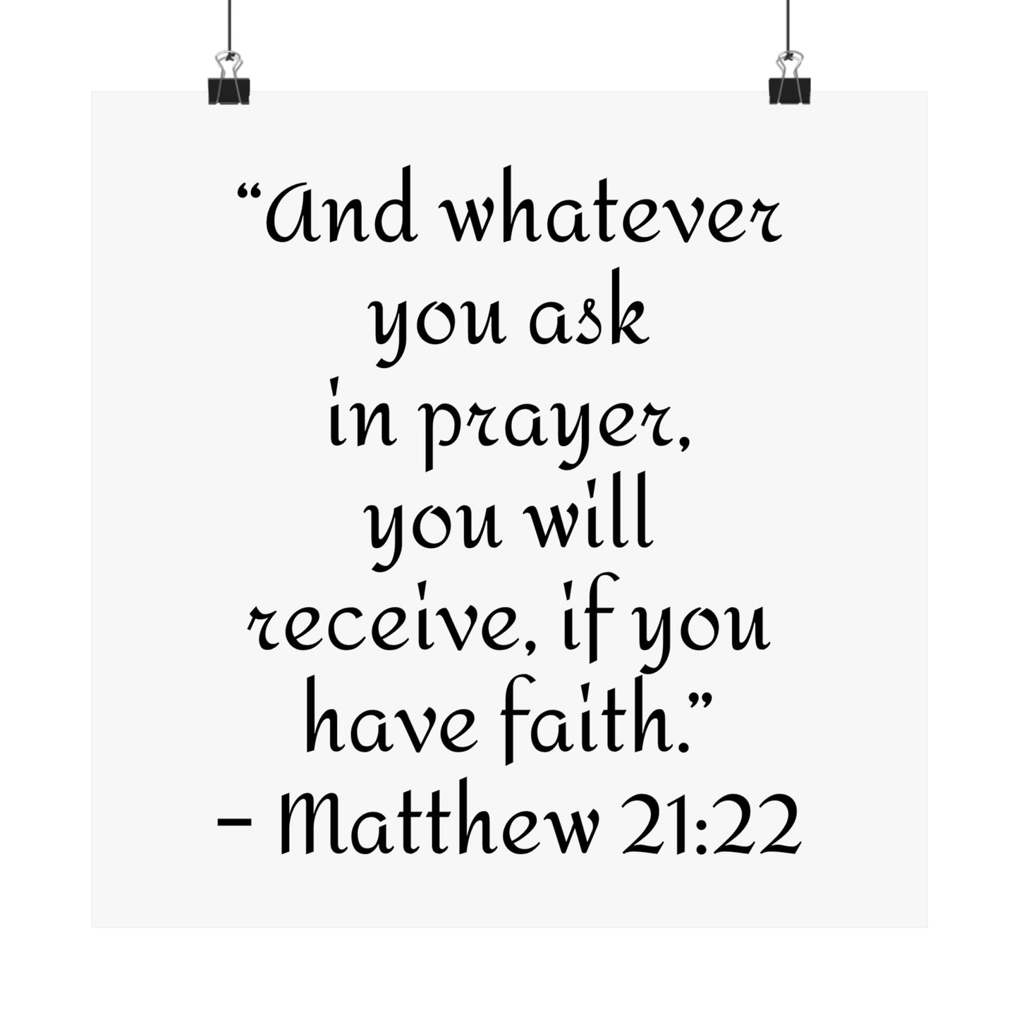 Inspirational Faith Poster Prints,