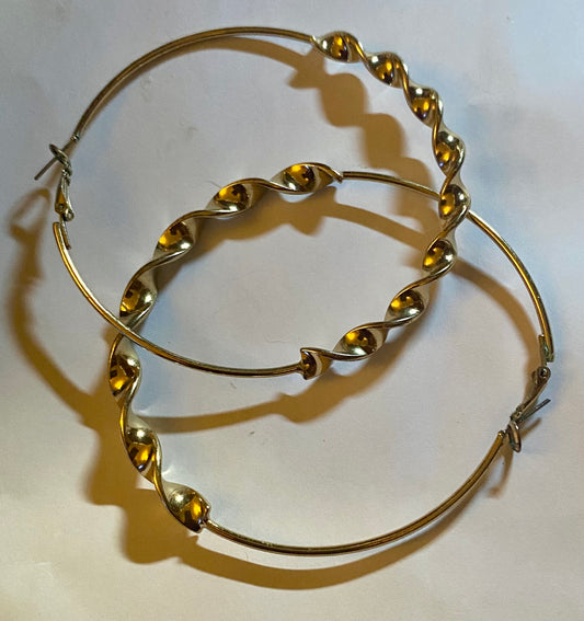 Grooved Hoop Earrings