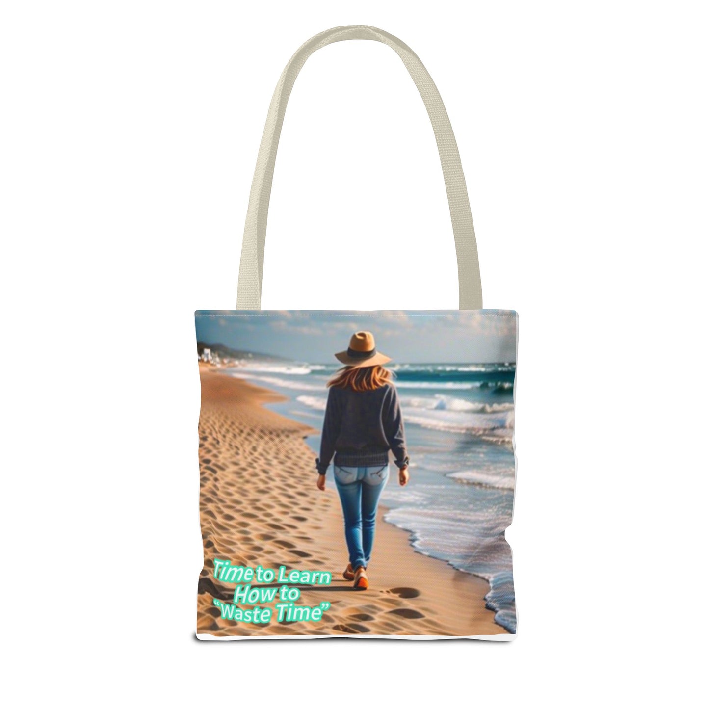 Beach Life Tote Bag, Casual Shopper Bag, Vacation Essential, Eco-Friendly Carryall, Gift for Wanderlusters, Inspirational Quote Bag