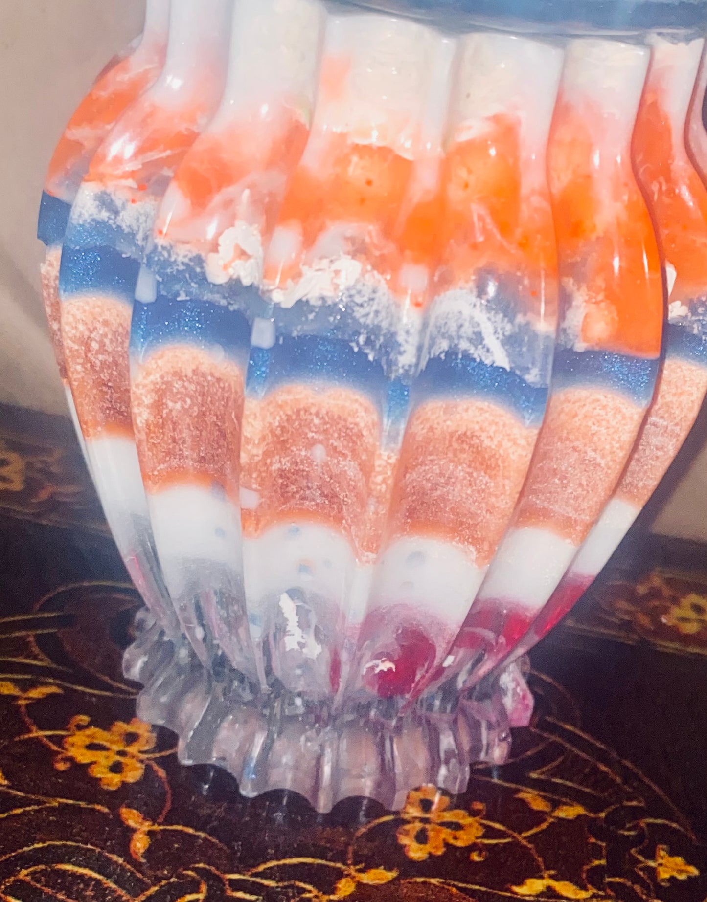 Colorful Resin Vase w/Lid