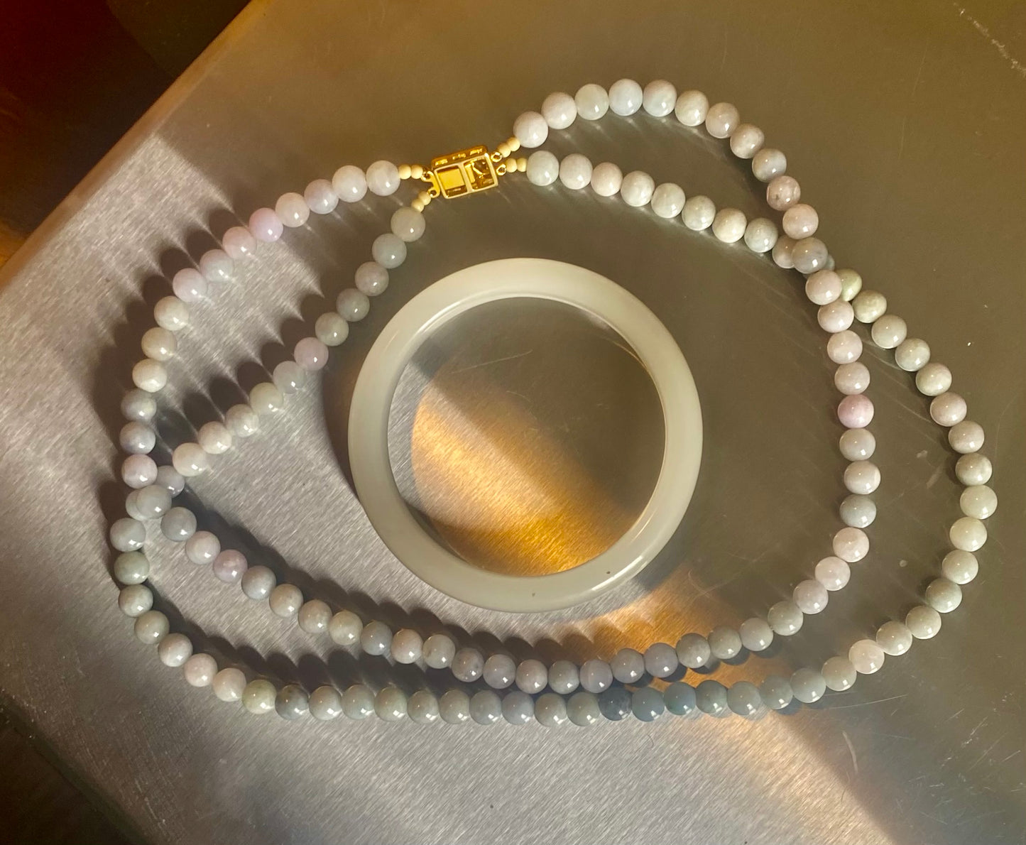 Authentic Jadeite Necklace & Bracelet