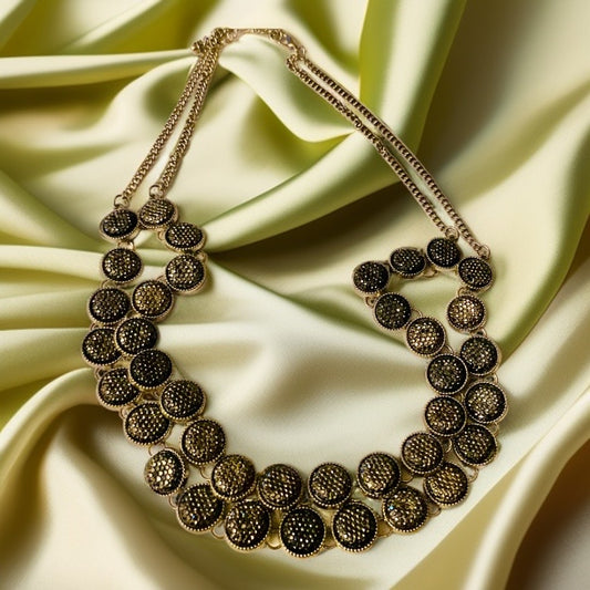 Faux Marcasite Vintage Necklace