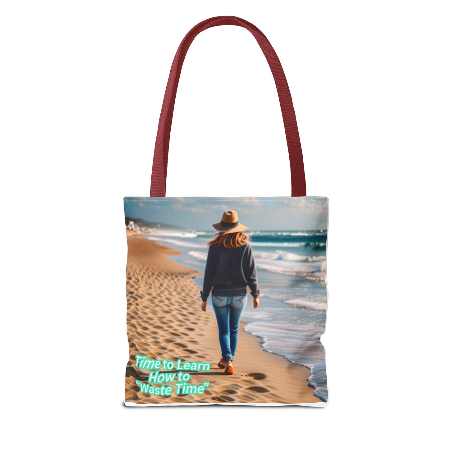 Beach Life Tote Bag, Casual Shopper Bag, Vacation Essential, Eco-Friendly Carryall, Gift for Wanderlusters, Inspirational Quote Bag