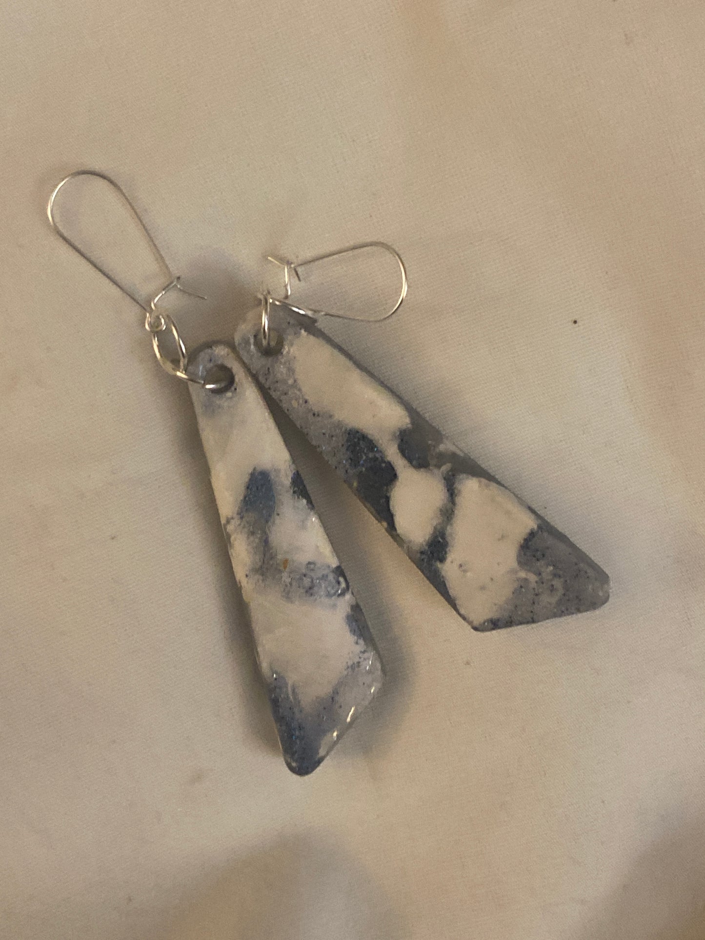 Resin Earrings w/Silver Plated Wires.