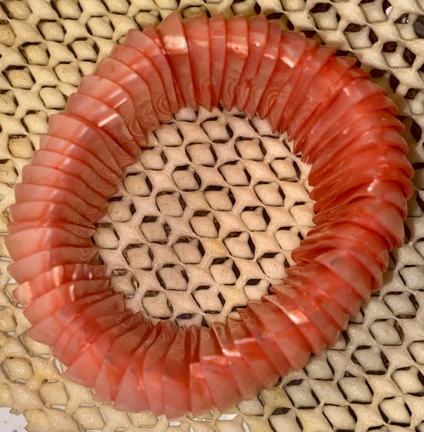 Dyed Pink Mother of Pearl Bracelet