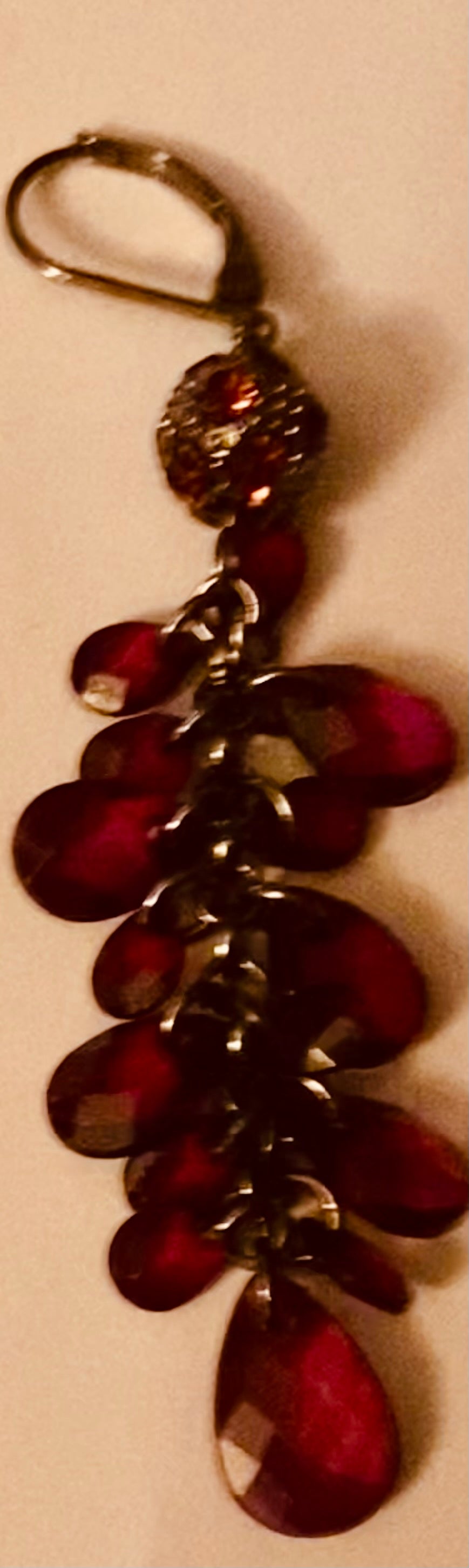 Purple Cluster Earrings