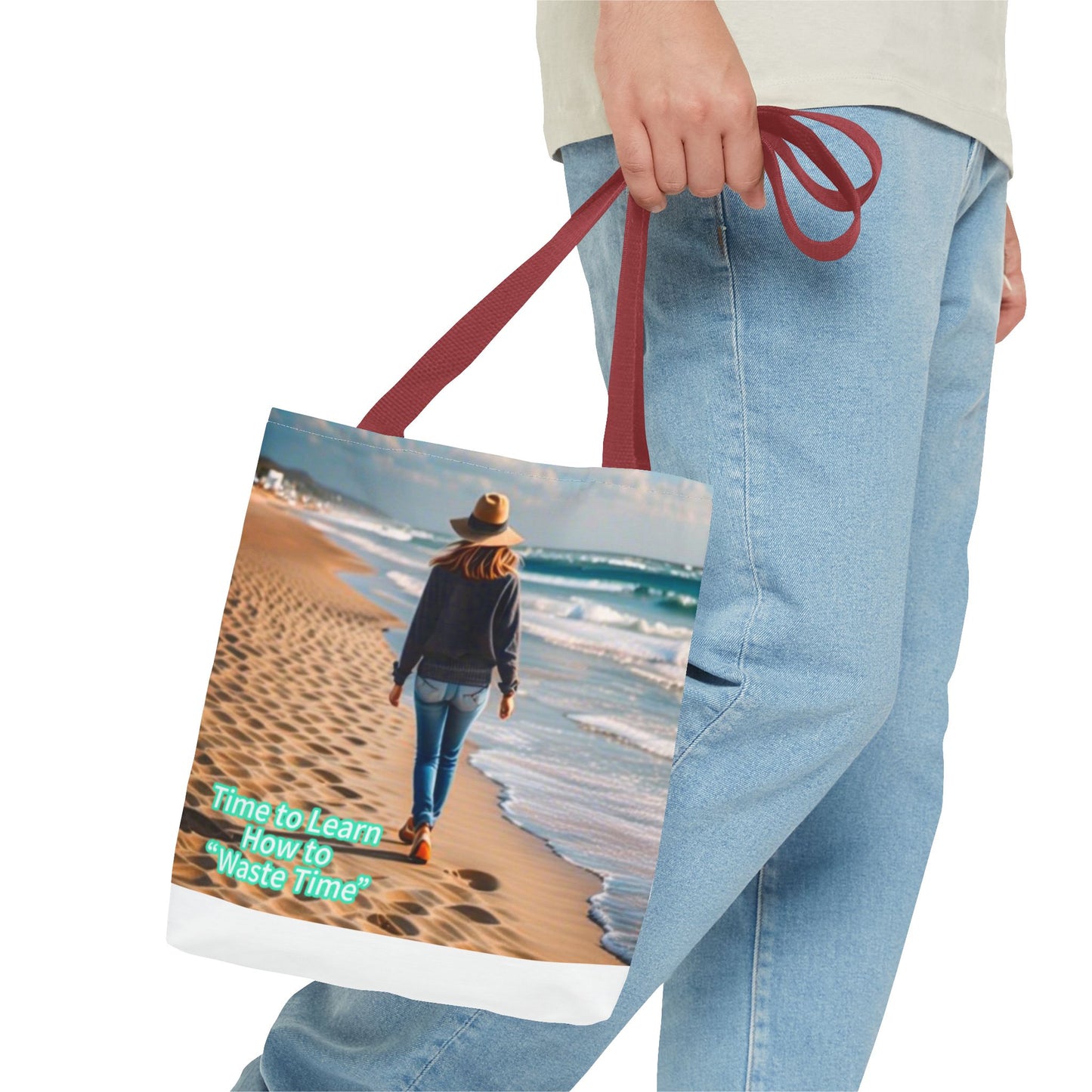Beach Life Tote Bag, Casual Shopper Bag, Vacation Essential, Eco-Friendly Carryall, Gift for Wanderlusters, Inspirational Quote Bag