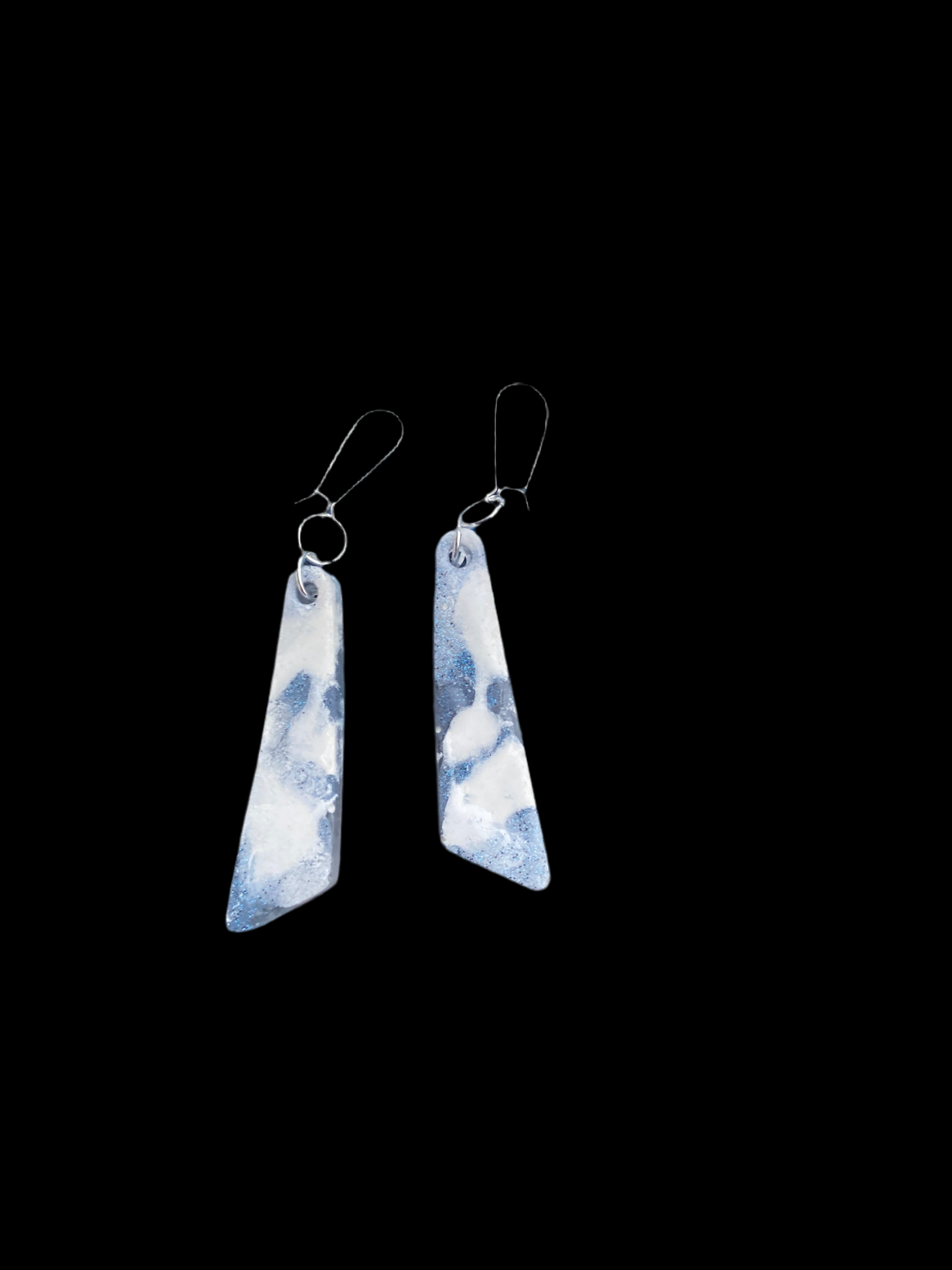 Resin Earrings w/Silver Plated Wires.