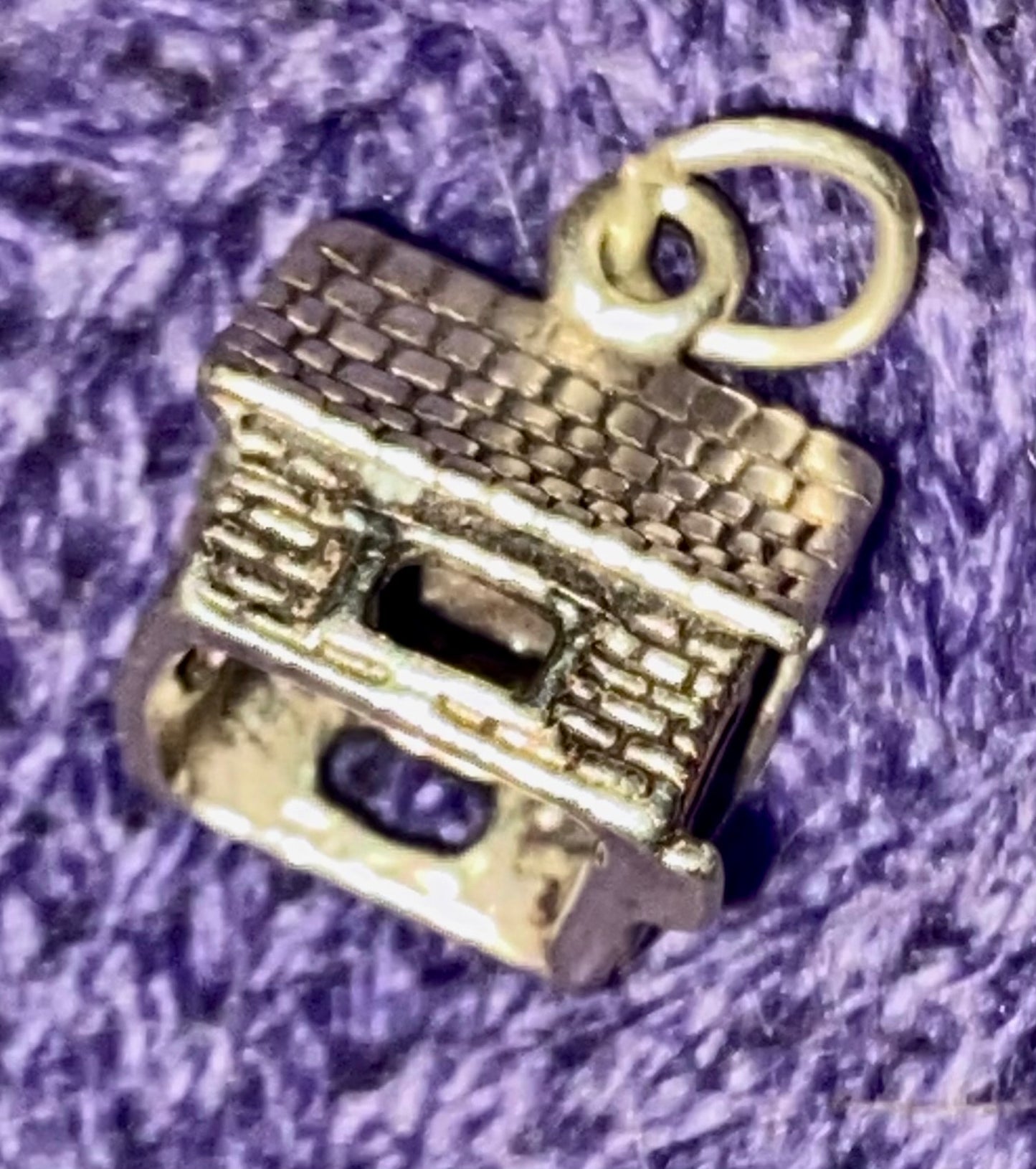 Sterling Silver Miniature Log Cabin