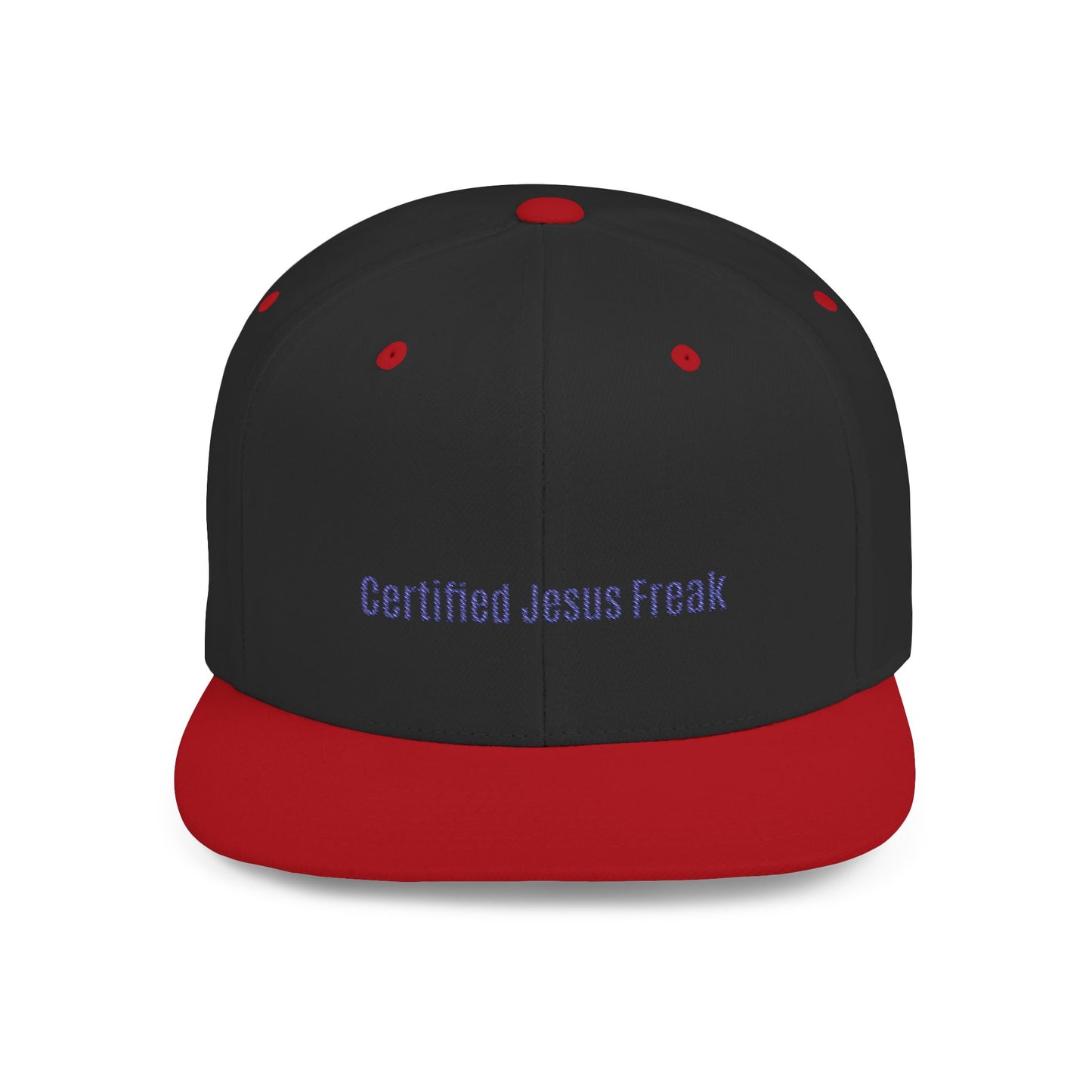 Certified Jesus Freak Flat Bill Snapback Hat