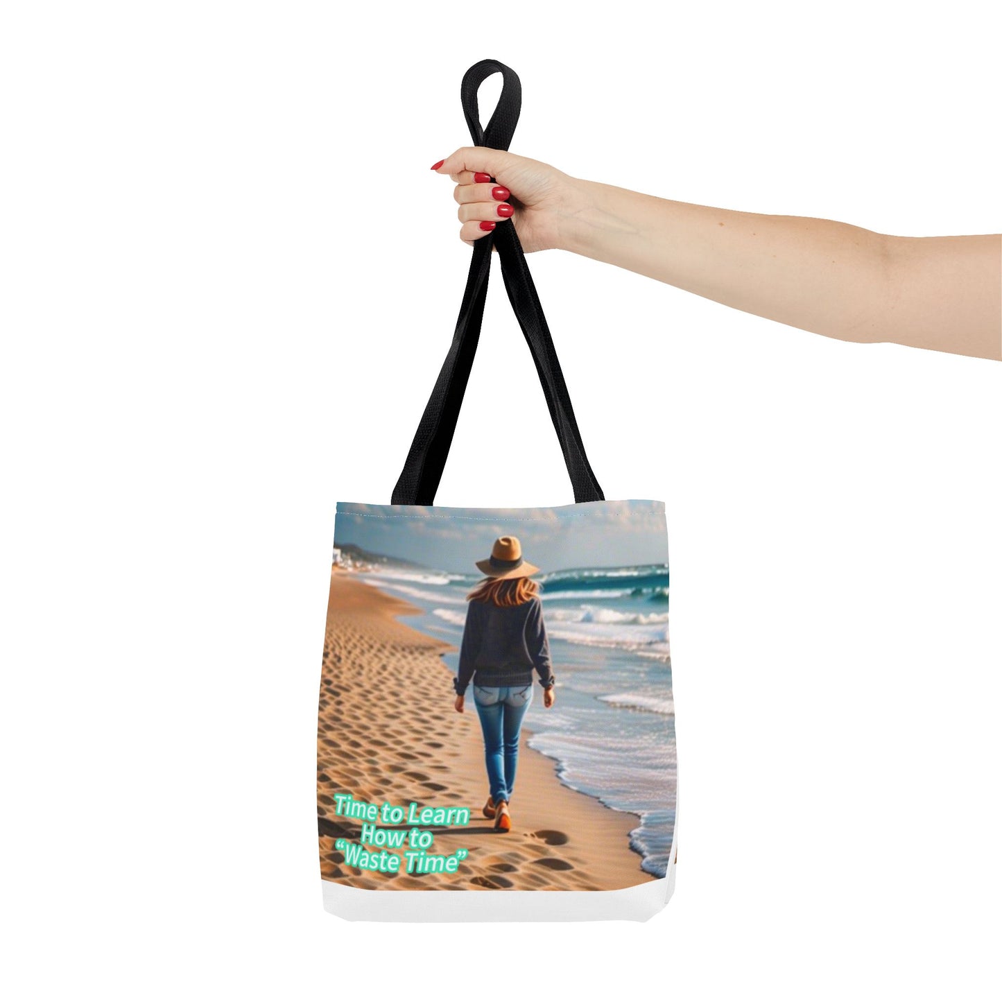 Beach Life Tote Bag, Casual Shopper Bag, Vacation Essential, Eco-Friendly Carryall, Gift for Wanderlusters, Inspirational Quote Bag