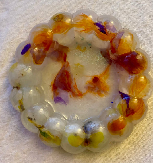 Colorful orange, yellow, clear, white Decorative Tray