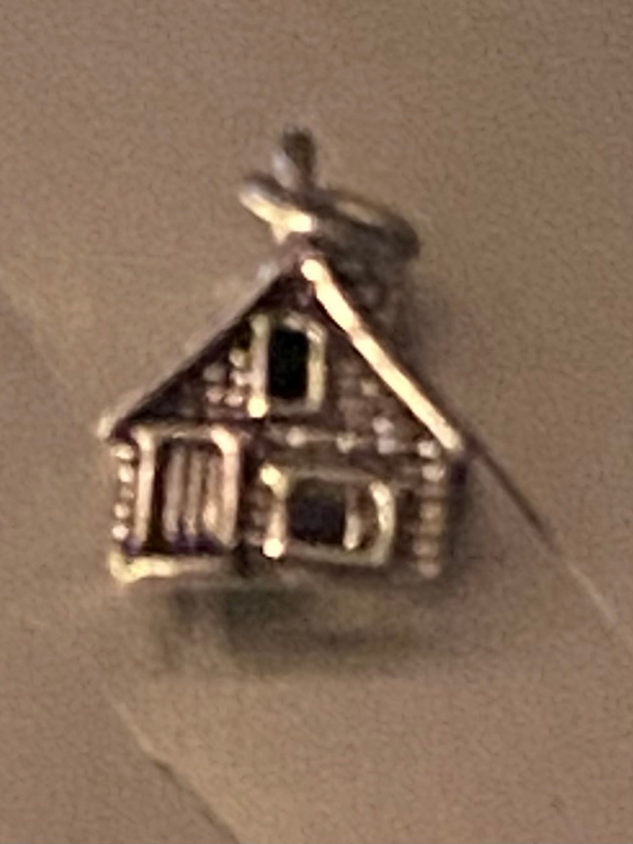 Sterling Silver Miniature Log Cabin