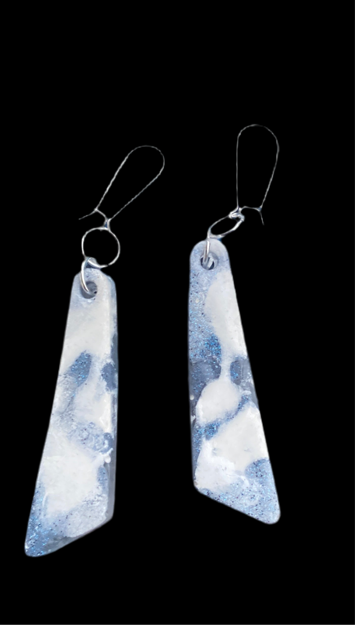 Resin Earrings w/Silver Plated Wires.