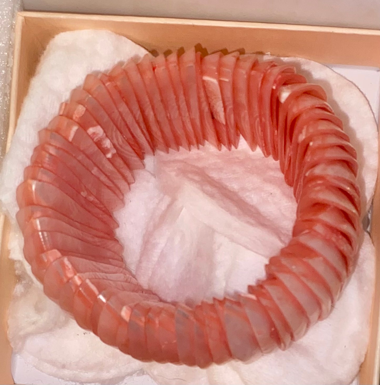 Dyed Pink Mother of Pearl Bracelet