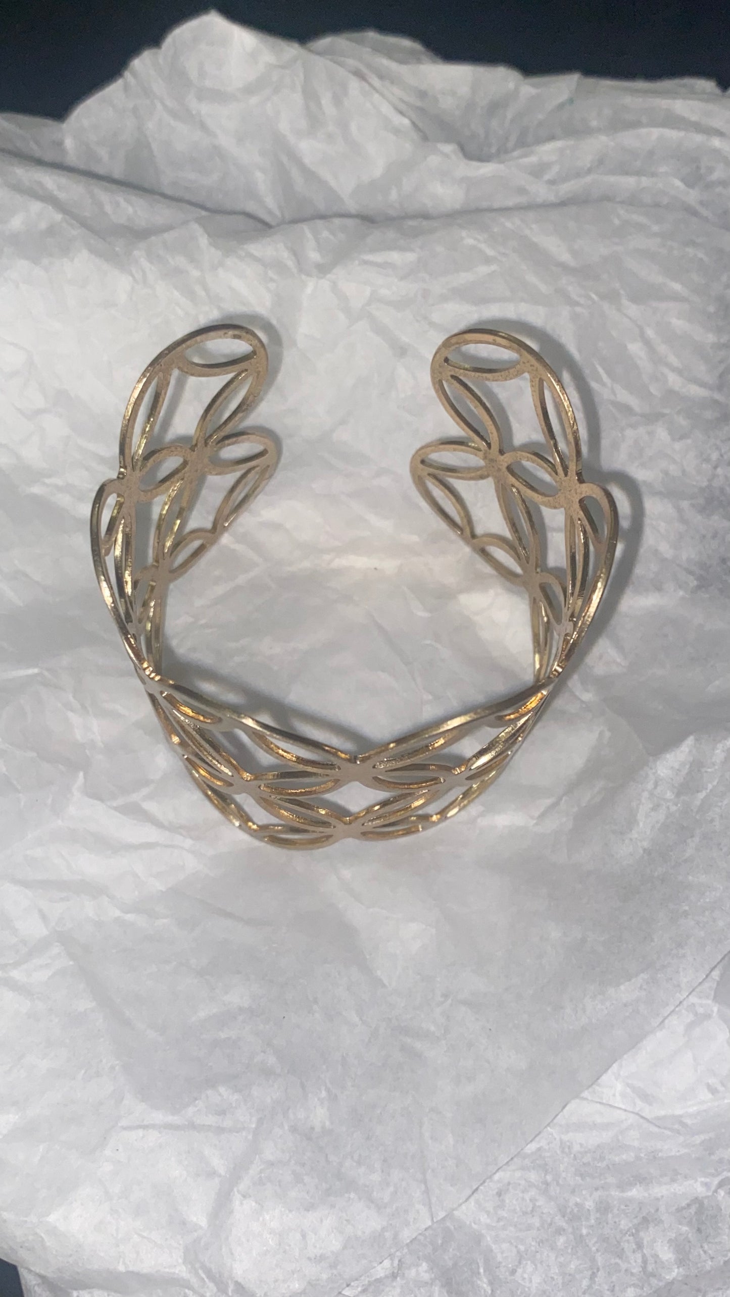 Geometric Cuff Bracelet (in mail)