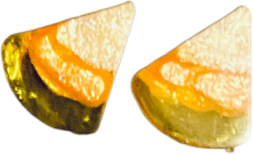 Resin Earrings w/14k Gold Plated Posts (Halloween Colors)