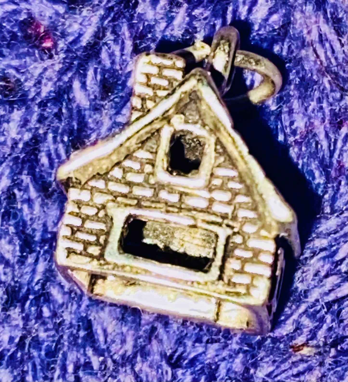 Sterling Silver Miniature Log Cabin