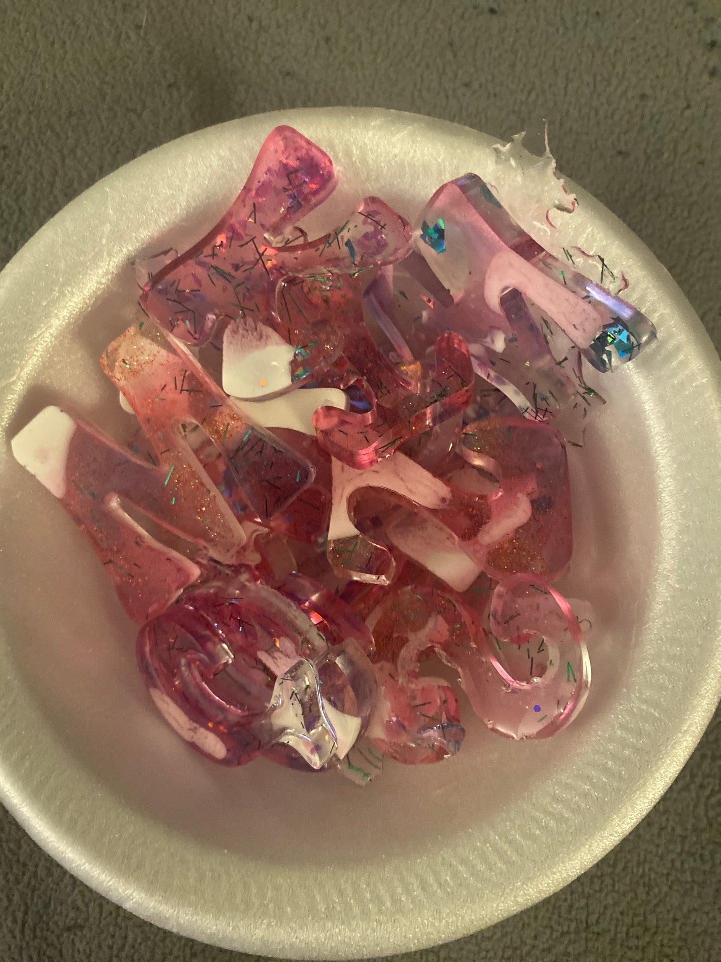 Resin Letter Keychain/Pendant