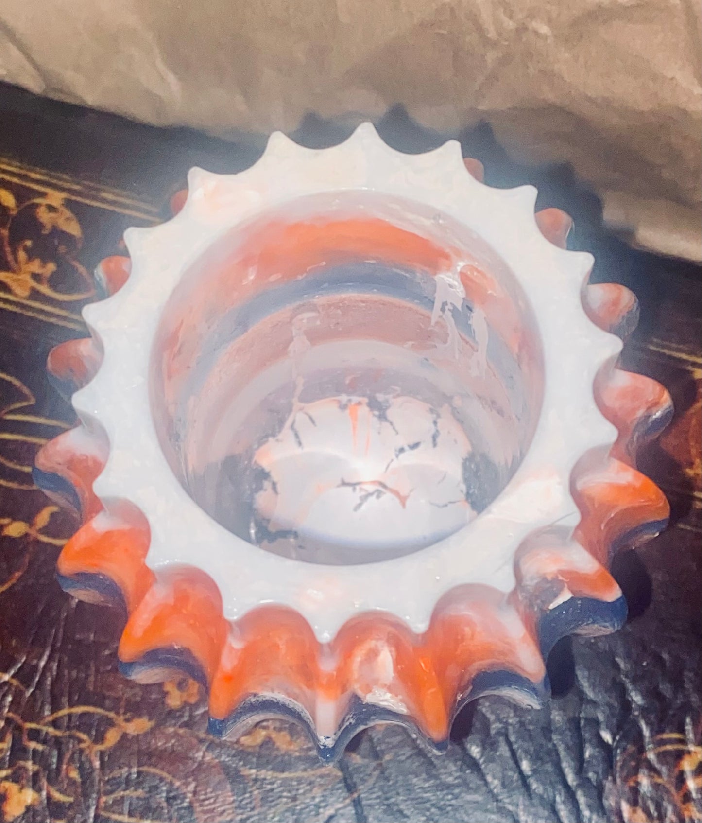 Colorful Resin Vase w/Lid