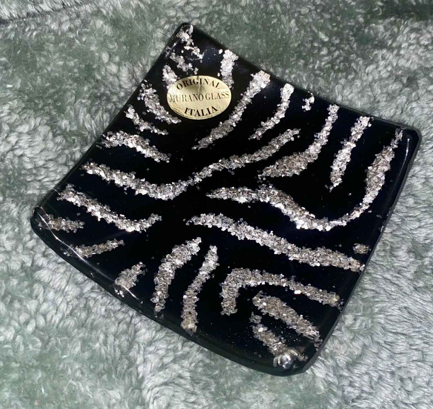 Original Murano Deco Glass Square Plate