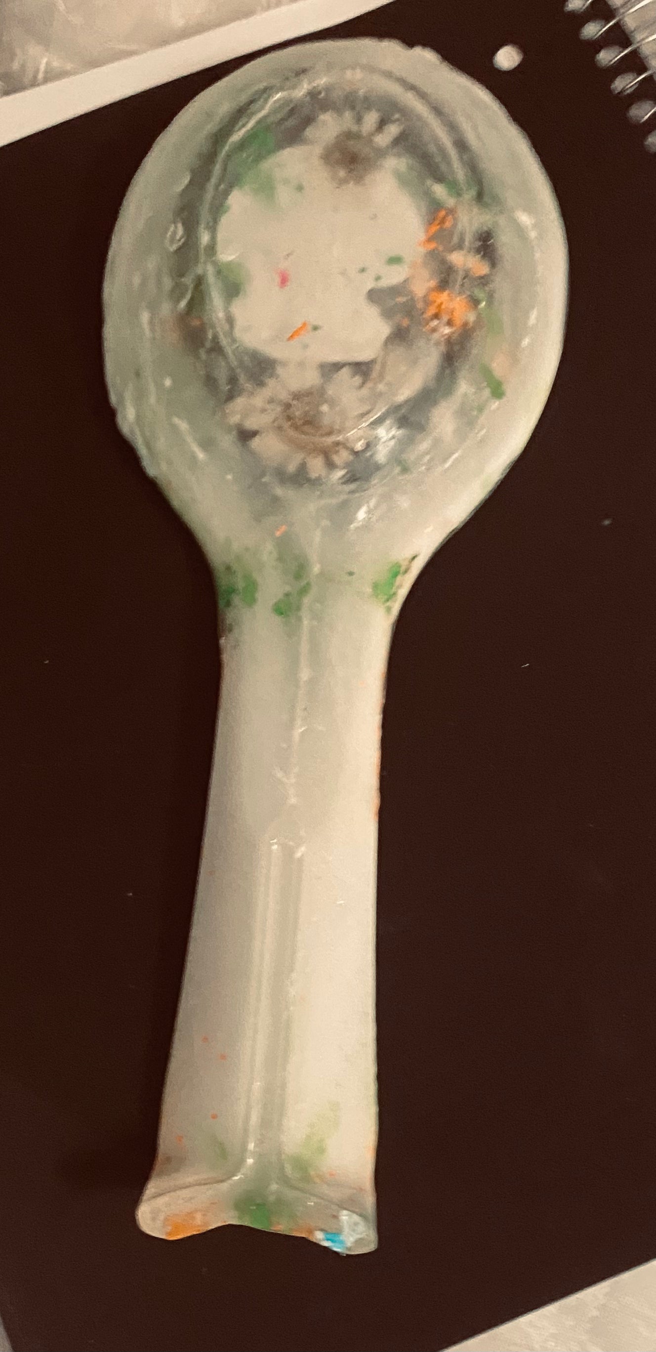 Resin, Mushroom & Dried Flowers Stove Utensil Tray
